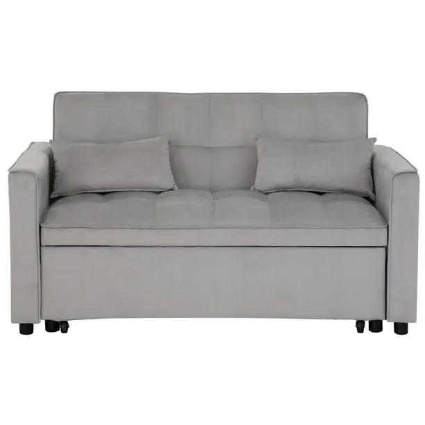 SOFÁ CAMA ASLAN GRIS CLARO.