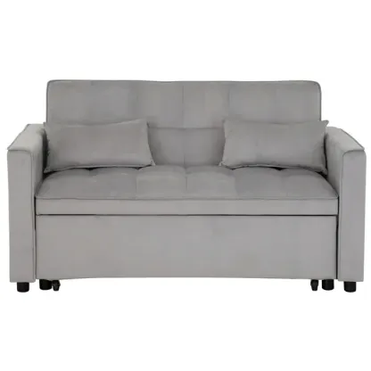 SOFÁ CAMA ASLAN GRIS CLARO.