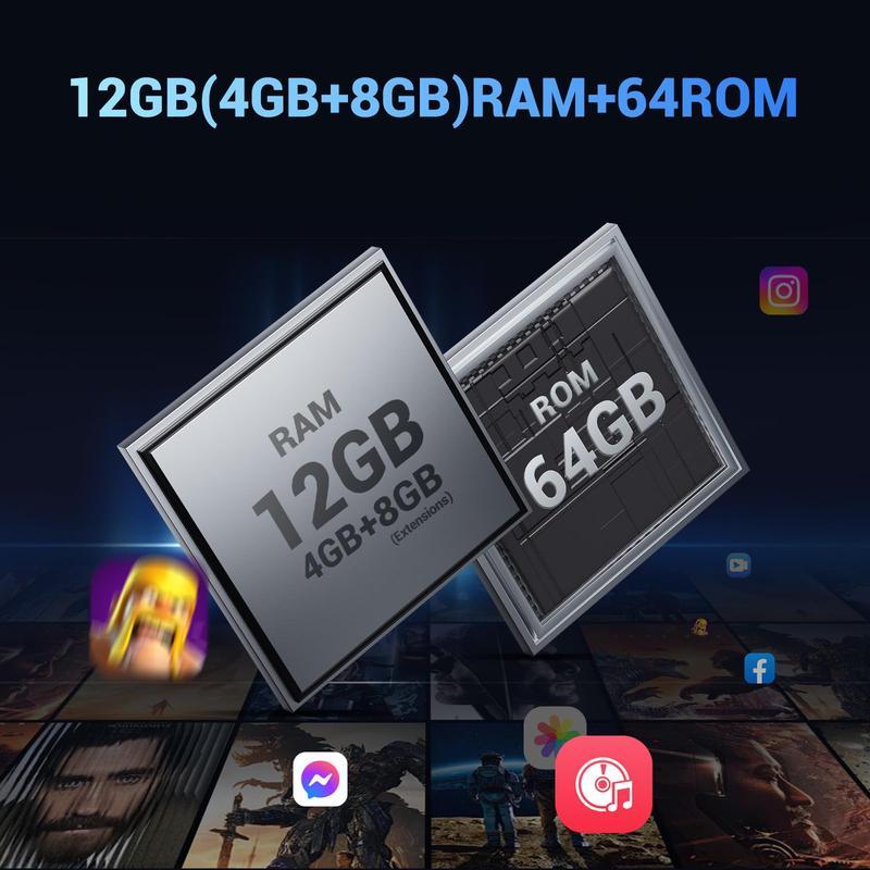 Smartphone robusto FOSSIBOT F105 desbloqueado, Android 14, batería de 10300 mAh, almacenamiento de 12+64/128 GB, pantalla FHD de 6,75", cámara de 8 MP+20 MP, IP68/IP69K, resistente al agua, 4G, doble SIM, OTG (no compatible con AT&T, Cricket, Verizon, Spr