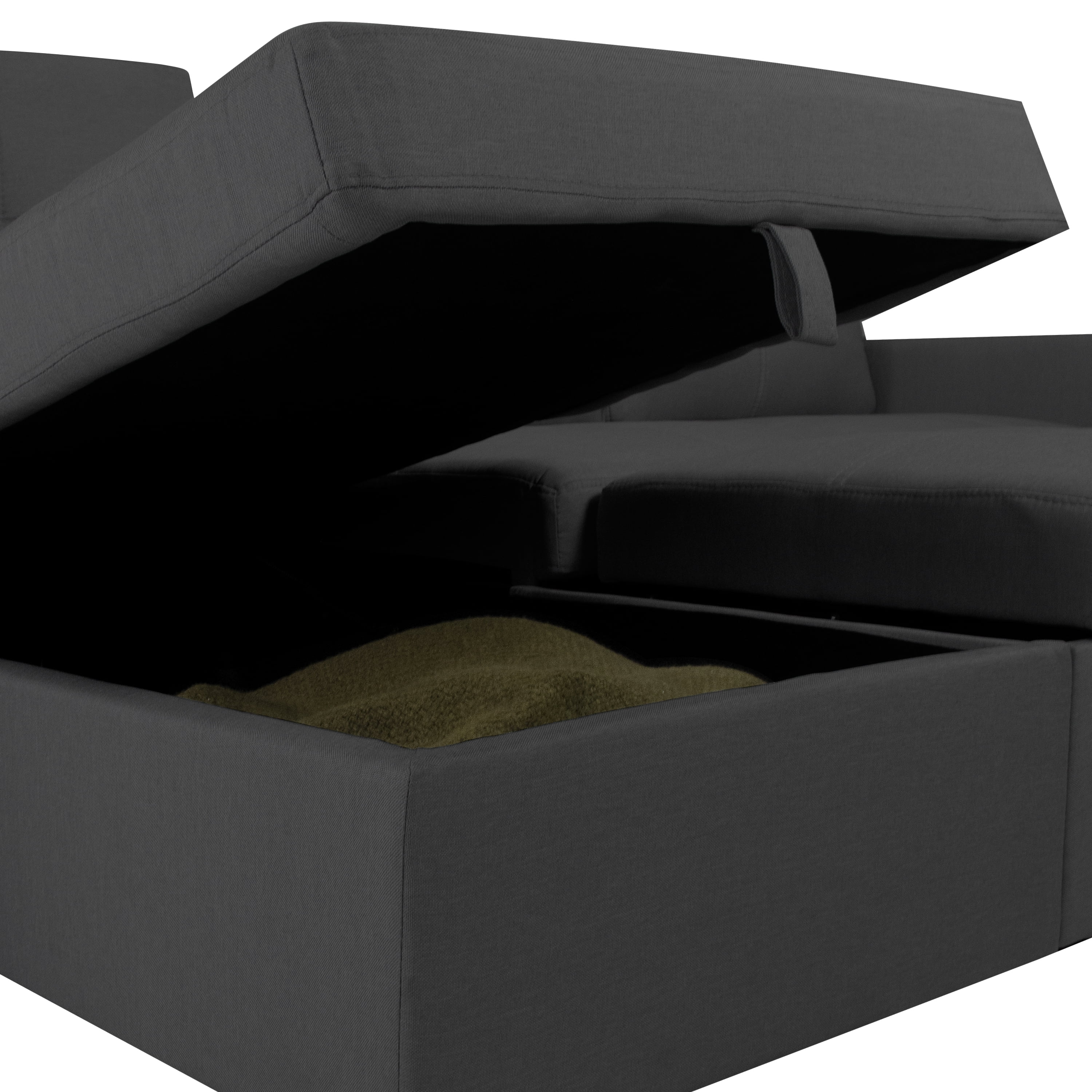 SOFÁ CAMA CON ALMACENAMIENTO TRIBECA GRIS CLARO