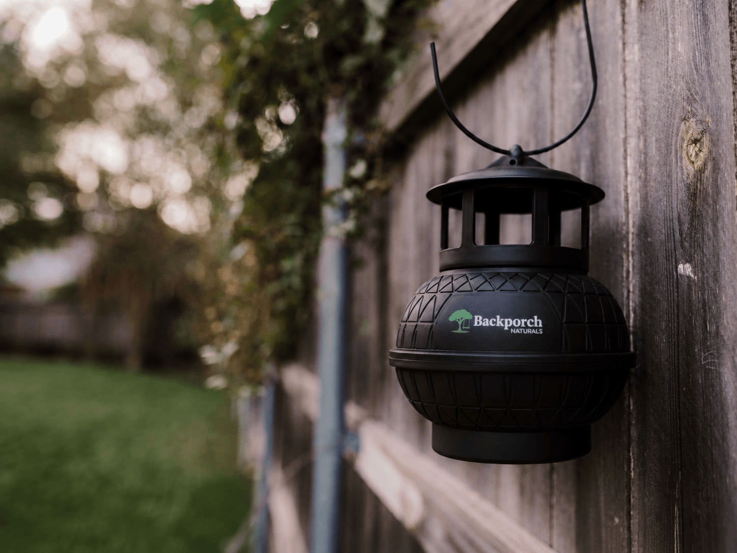 Station hanging in a garden
