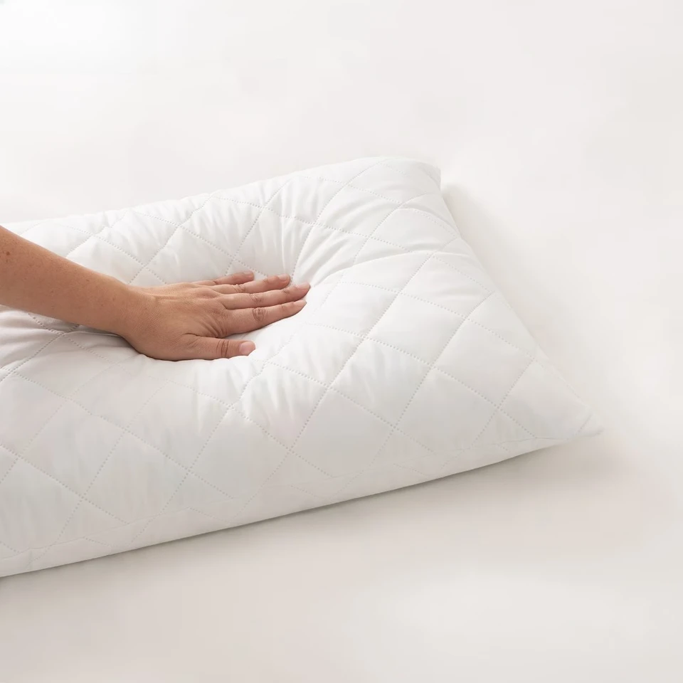 Memory Foam Cluster Bed Pillow Standard Queen Supportive Pillow for Neck Pain Relief Soft Breathable Adjustable Loft Bamboo Shredded Memory Foam Pillow