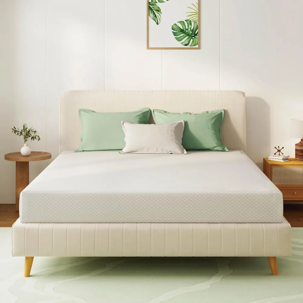 Inch Memory Foam Mattress with Cooling Green Tea Gel, Relieve Pressure with Medium Firm Support, Bed in a Box Customized