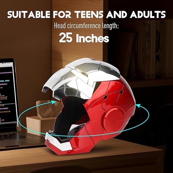 Iron-Man MK 5 Wearable Electronic Helmet with Voice & Remote Control, LED Eyes & Sound Effects