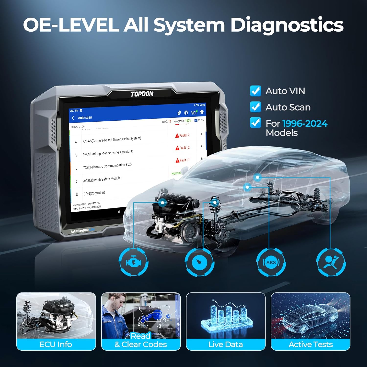 🔧🚗 TOPDON ArtiDiag900 Lite OBD2 Scanner – Wireless, Bi-Directional, Professional, Dealer-Level Diagnostics 🚀