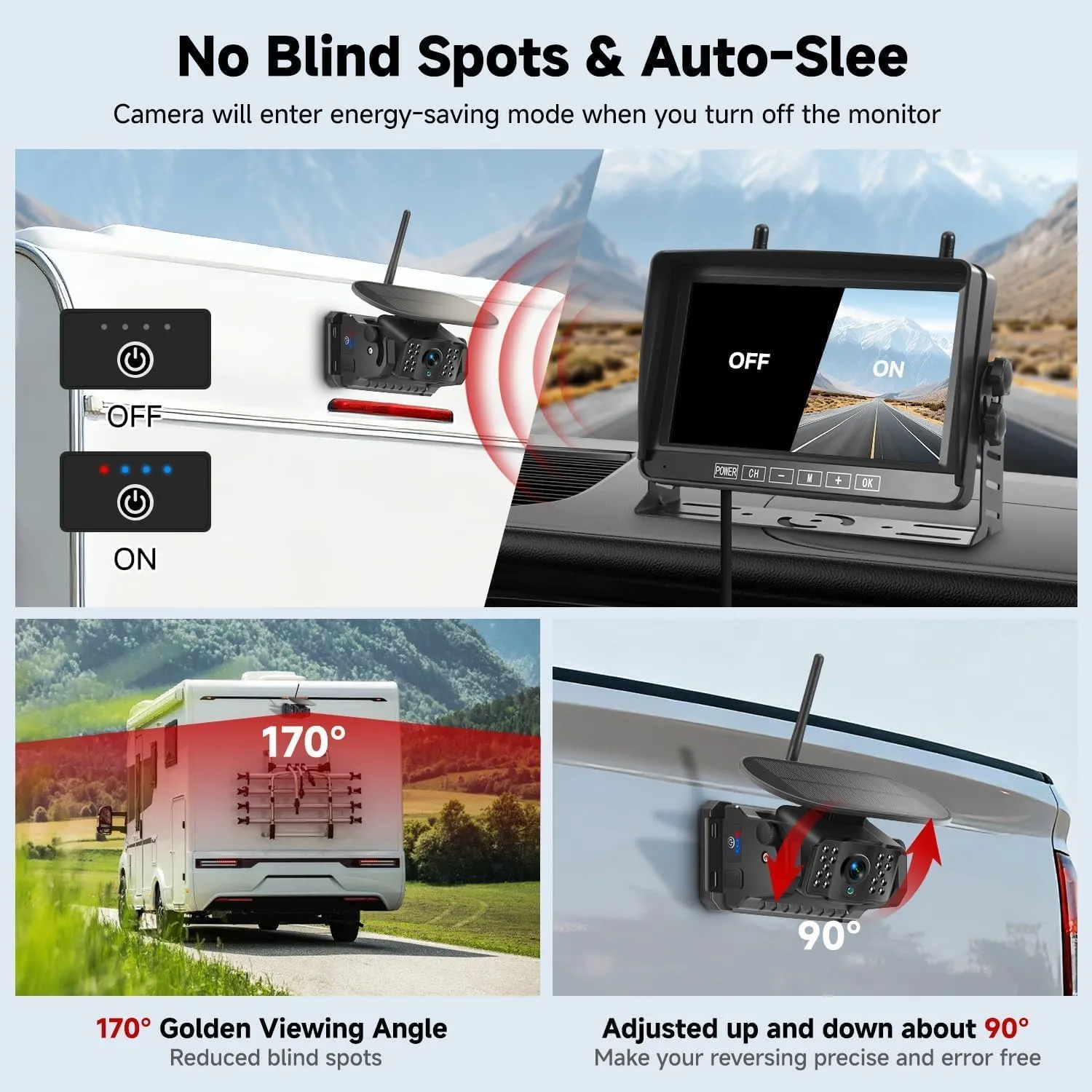 ✨Flash sale Now✨7" Wireless Dual-Lens Magnetic Backup Camera Kit - 12-in-1 Heavy Duty System
