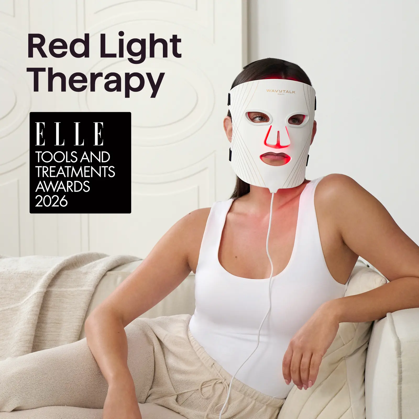Wavytalk Glow Time LED Red Light Therapy Face Mask
