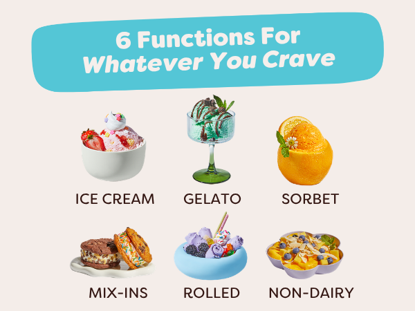 Banner showing different functions of the instant chill ice cream maker