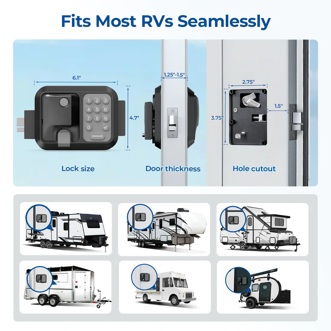 🔐🚐 ONNAIS Full Metal RV Keyless Entry Door Lock – Heavy-Duty, Smart, Ultra-Secure RV Protection System 🔥🛡️
