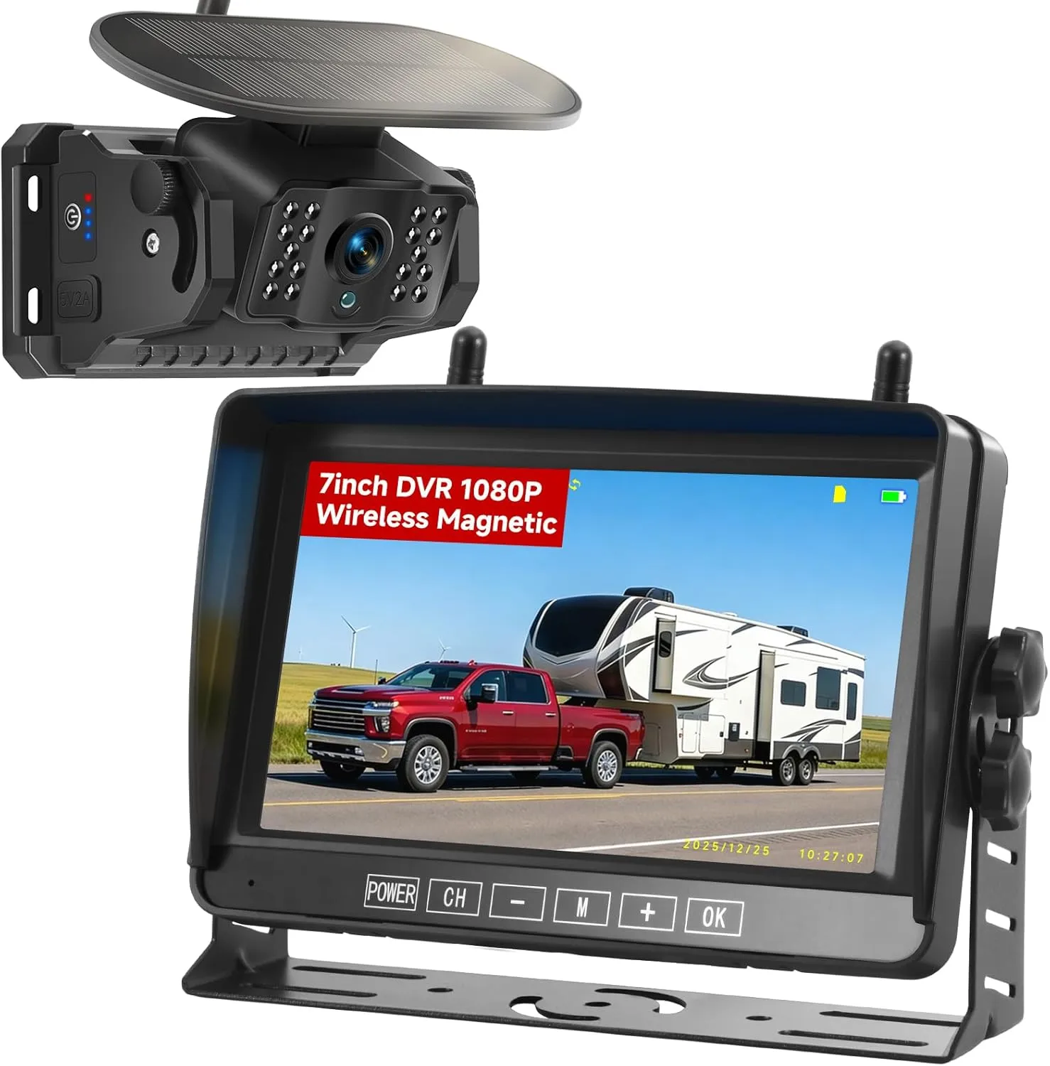 ✨Flash sale Now✨7" Wireless Dual-Lens Magnetic Backup Camera Kit - 12-in-1 Heavy Duty System