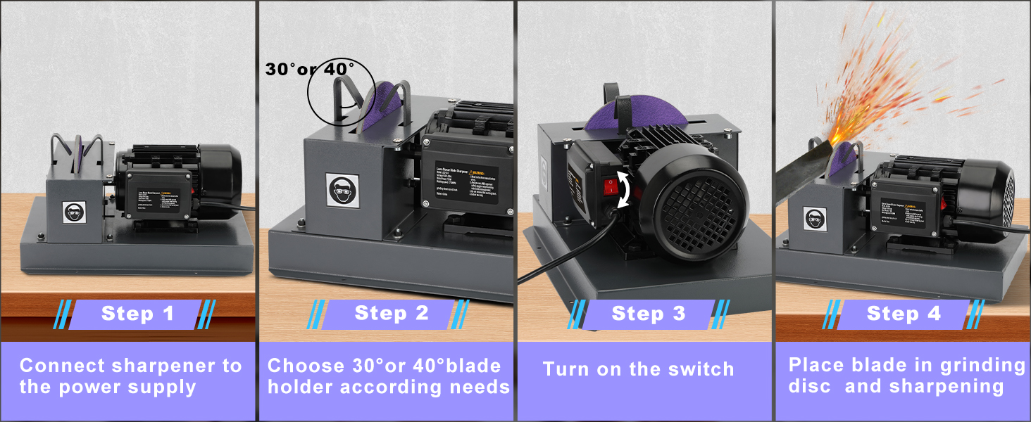 Powerful 2/3 HP 500W Lawn Mower Blade Sharpener - Bench Grinder With 7 Inch  Ceramic Wheel,
