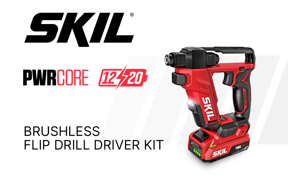 SKIL Brushless Flip Drill Driver Kit