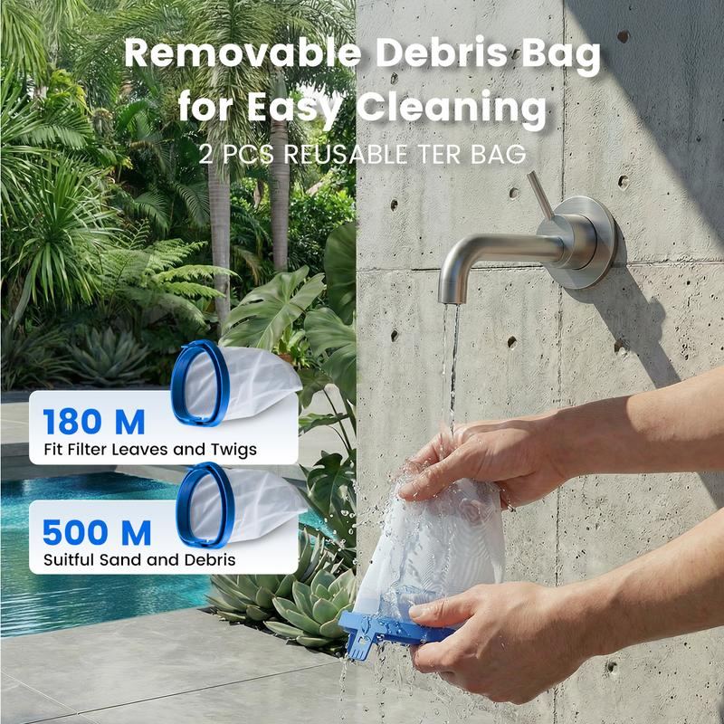 🔥[SUMMER VIBES] Enhulk Cordless Pool Vacuum for Above Ground Pools, Handheld Rechargeable Pool Cleaner with Telescopic Pole 🌀