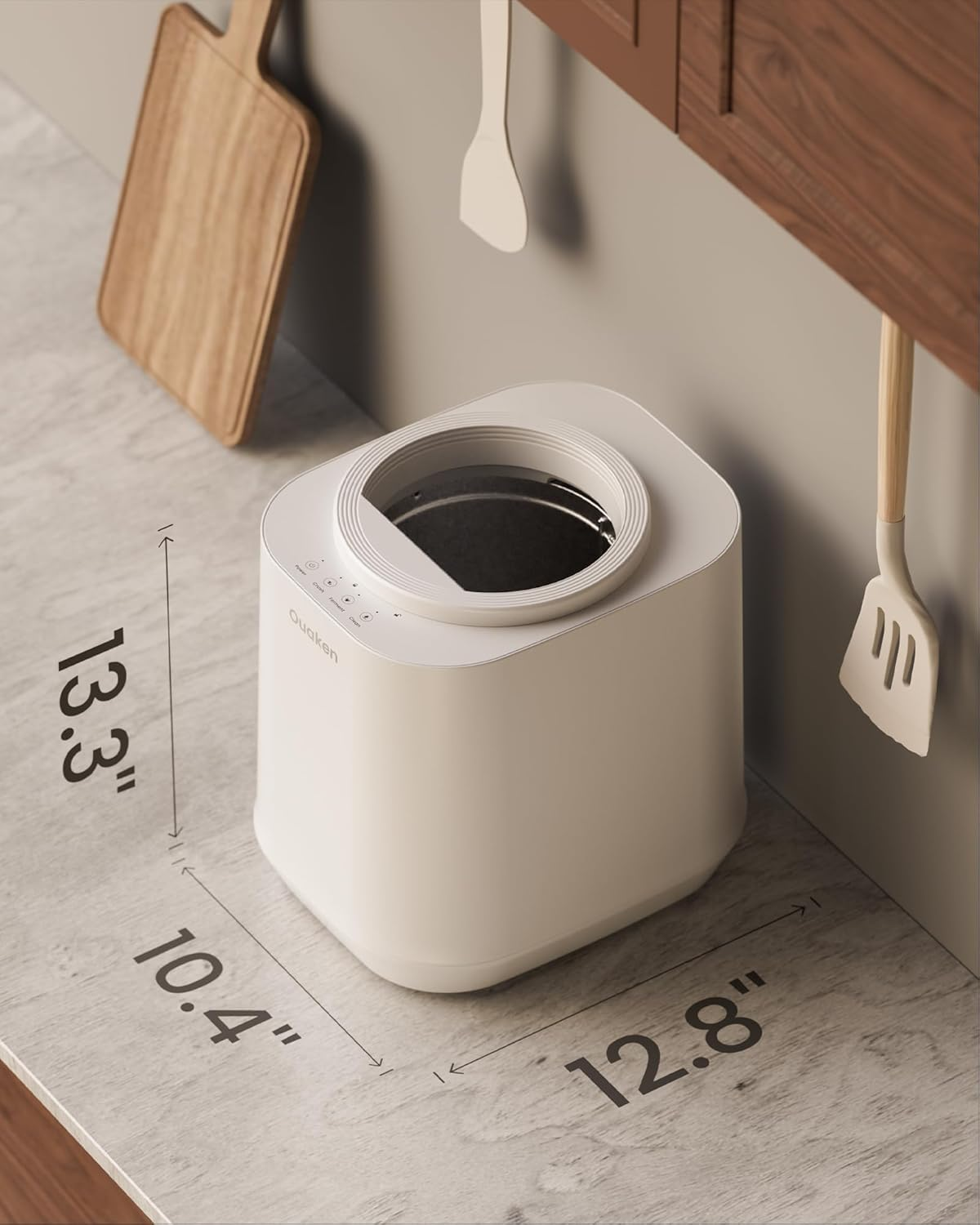 👑 Ouaken 4L Smart Electric Composter – Up to 30% OFF Premium Countertop Food Waste Compost Machine, Odorless, Quiet, Auto-Cleaning for Kitchen Indoor