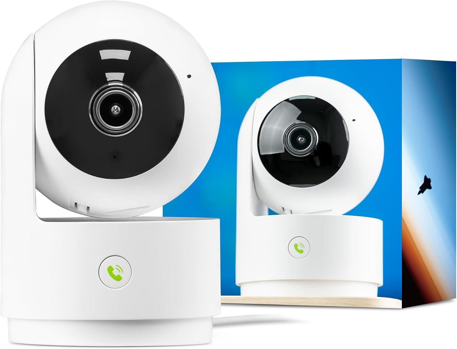 2K Indoor Security Wired Camera, Plug-in, AI Tracking, 24/7 Recording, Pet/Baby Monitor, 360° View Pan/Tilt, Night Vision, Two Way Audio, Easy to Setup, 2.4GHz Wi-Fi