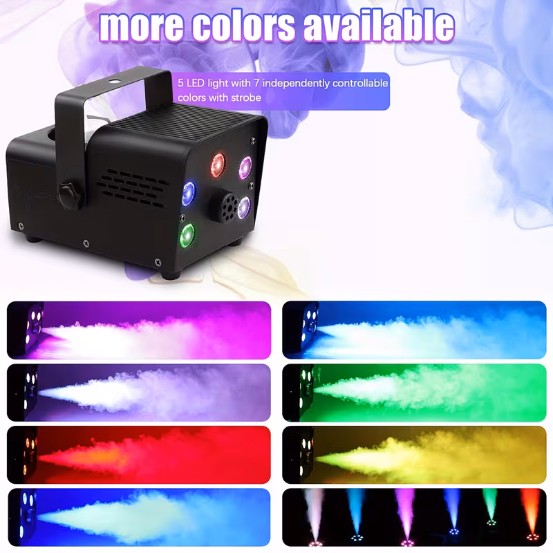 1个/2个 rgb迷你带灯雾机 适用于dj舞台，内置灯光rgb变色造雾器，紧凑型烟雾效果设备，适用于派对、音乐会、夜店活动、剧院（不含控制器） 商品详情 3