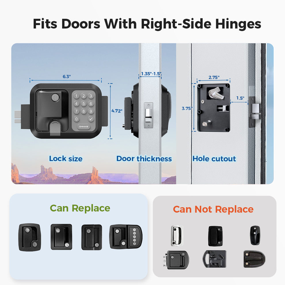 ONNAIS Guard Pro RV Door Lock Keyless Entry Waterproof