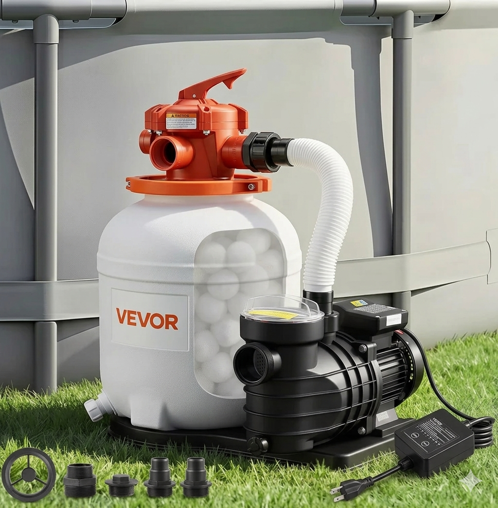 🔥LAST DAY 80% OFF--VEVOR FlashPure Sand Filter Pump