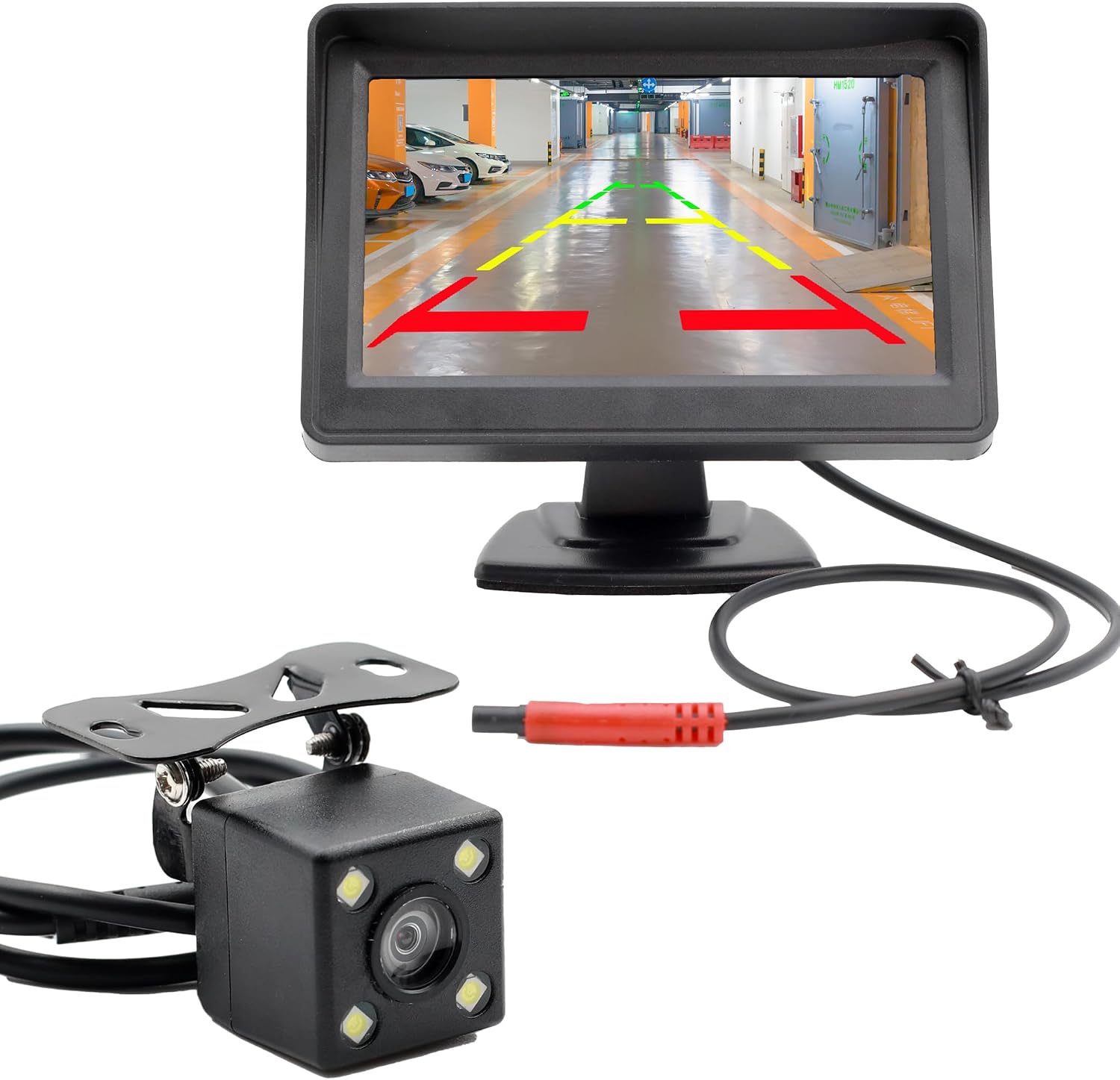 4.3 Inch TFT LCD Car Monitor Vehicle Rear View Reverse Backup Car LED Camera Video Parking System for Cars,Trucks,Pickups,Suvs, Easy Install