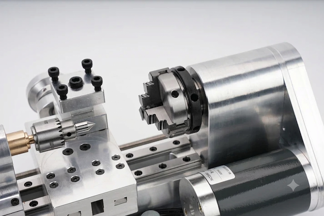Mini Metal Lathe 80W — Micro Benchtop Lathe for DIY Metalworking