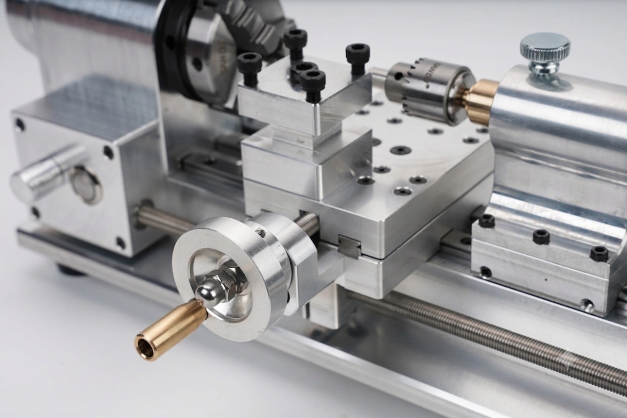Mini Metal Lathe 80W — Micro Benchtop Lathe for DIY Metalworking