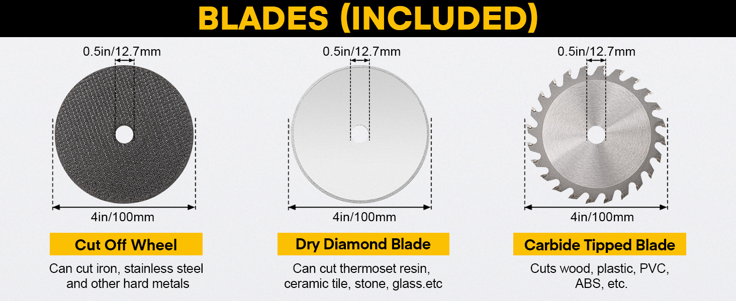 Mini Table Saw Desktop Saws with 3 Blades