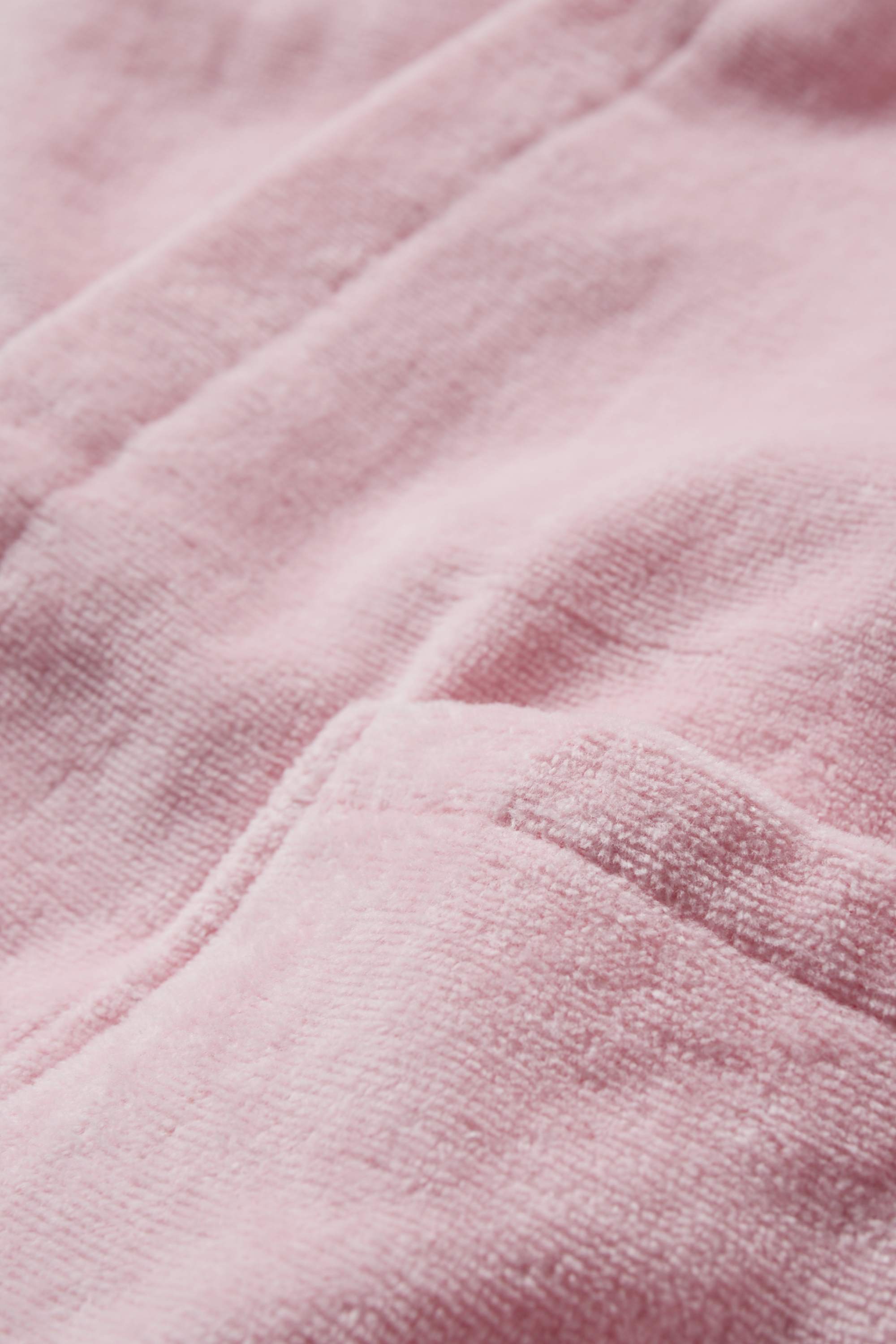 Terry cloth bathrobe with hood rose