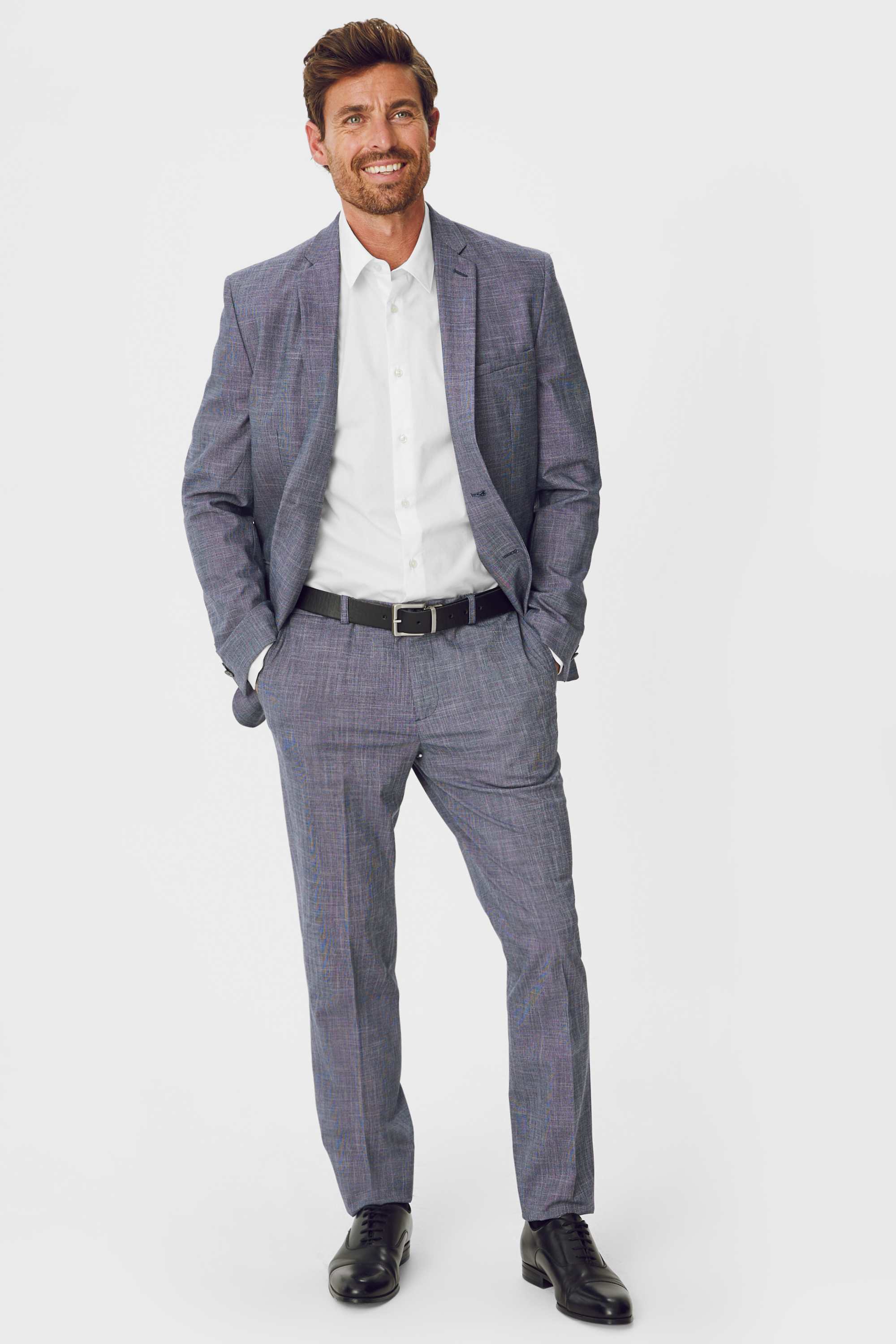 Business shirt - slim fit - extra-long sleeves - easy-iron white