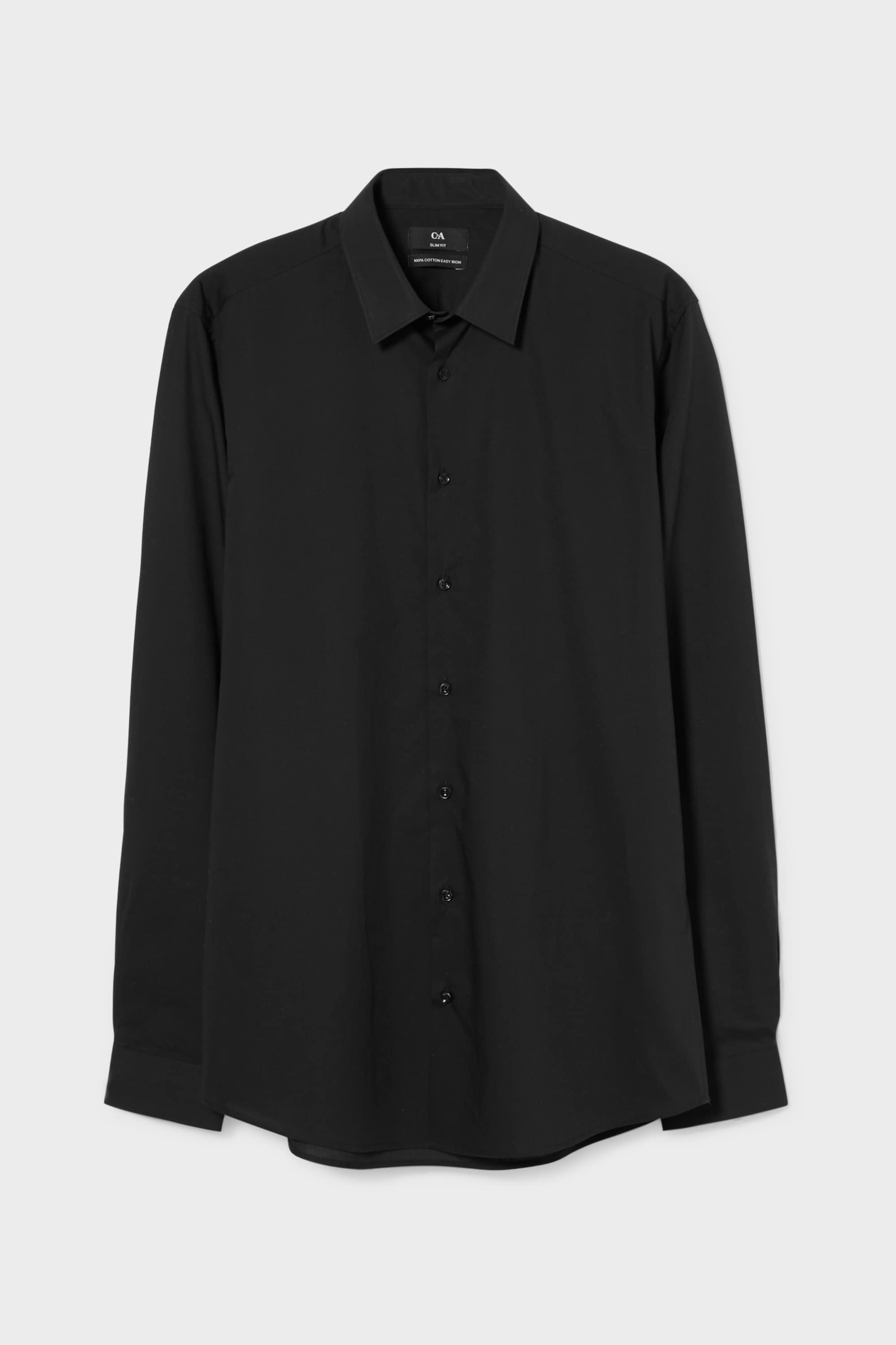Business shirt - slim fit - extra-long sleeves - easy-iron black