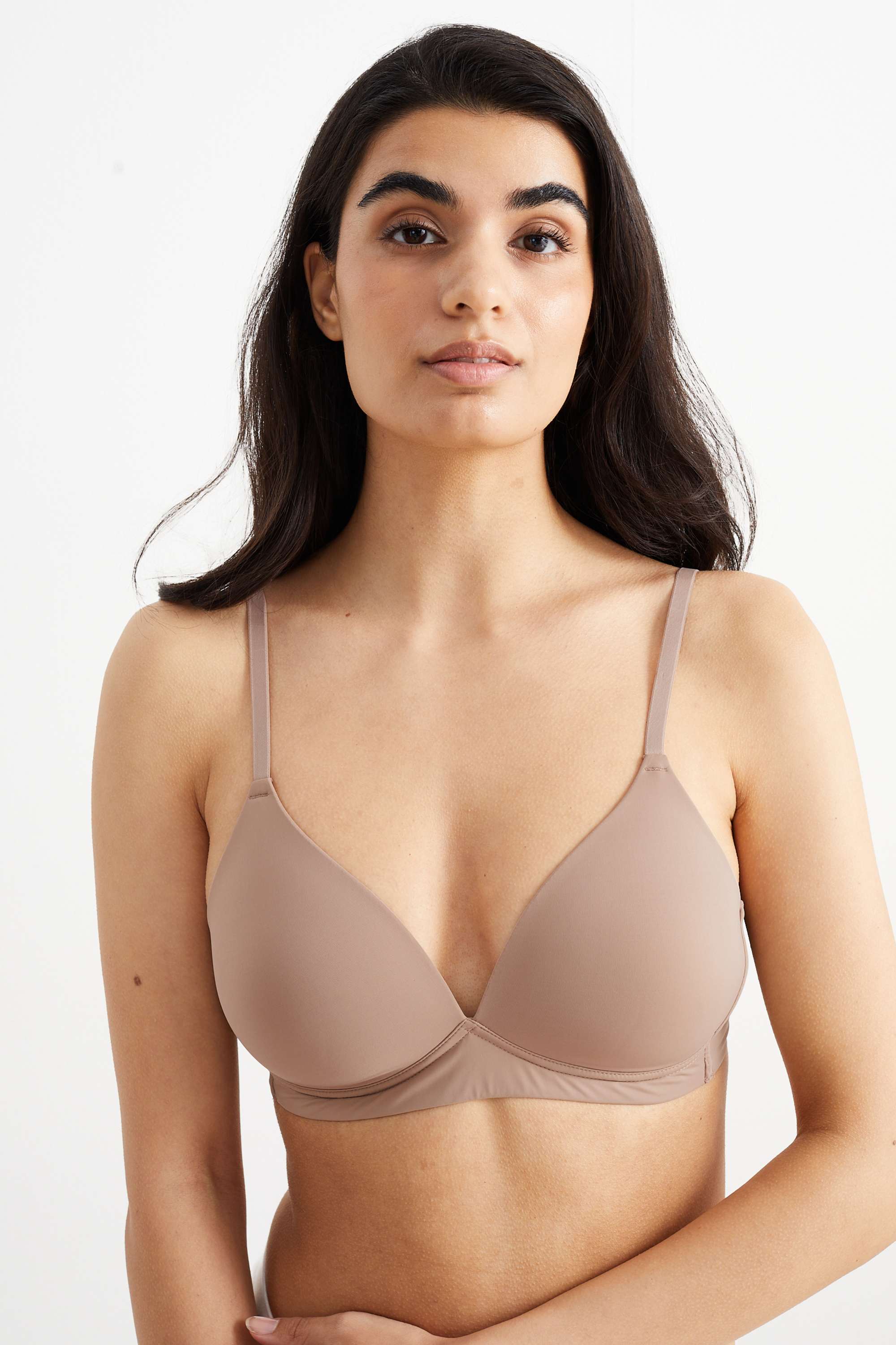 Non-wired bra - padded - LYCRA® beige
