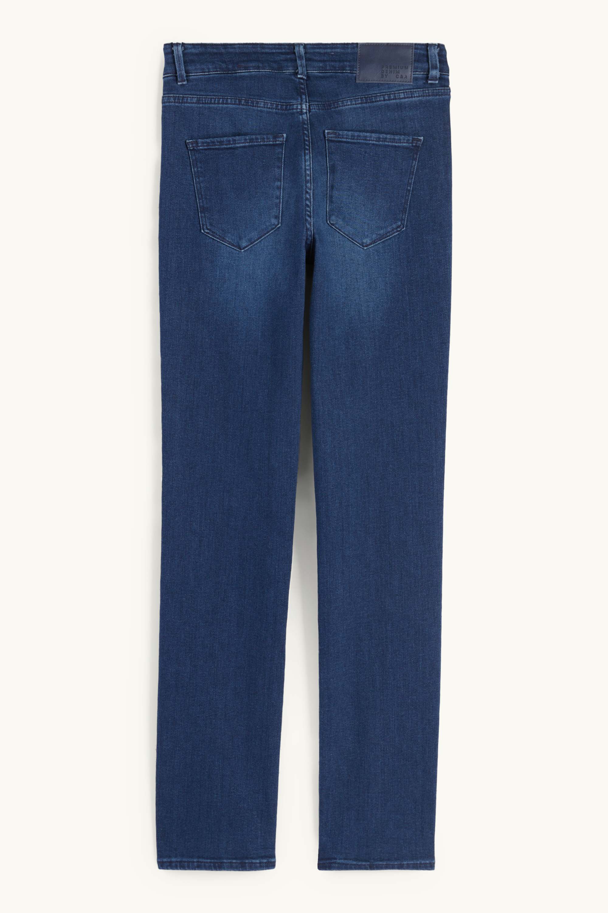 Premium Denim by C&A - straight jeans - mid waist- LYCRA® denim-dark blue