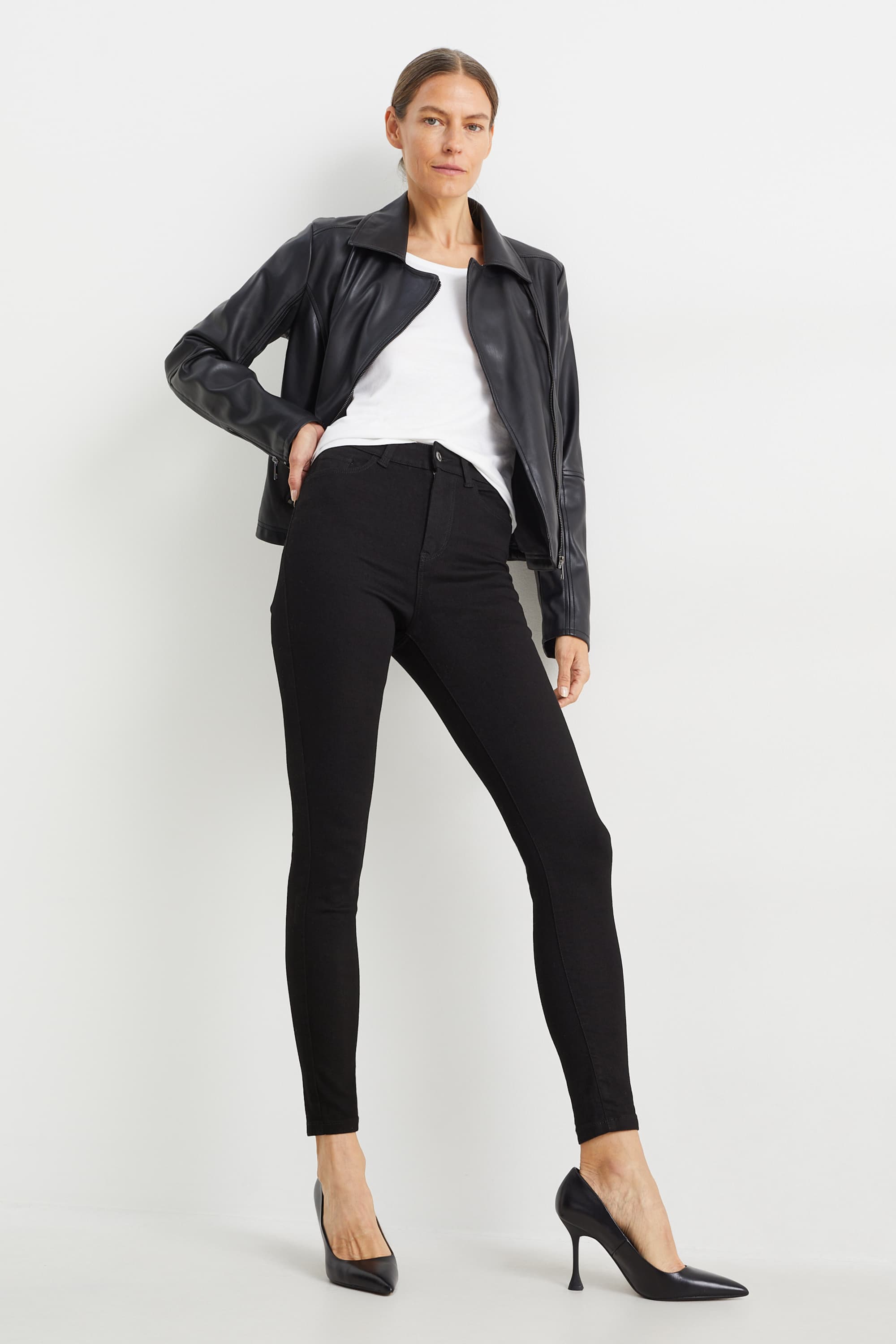 Multipack of 2 - jegging jeans - high waist black
