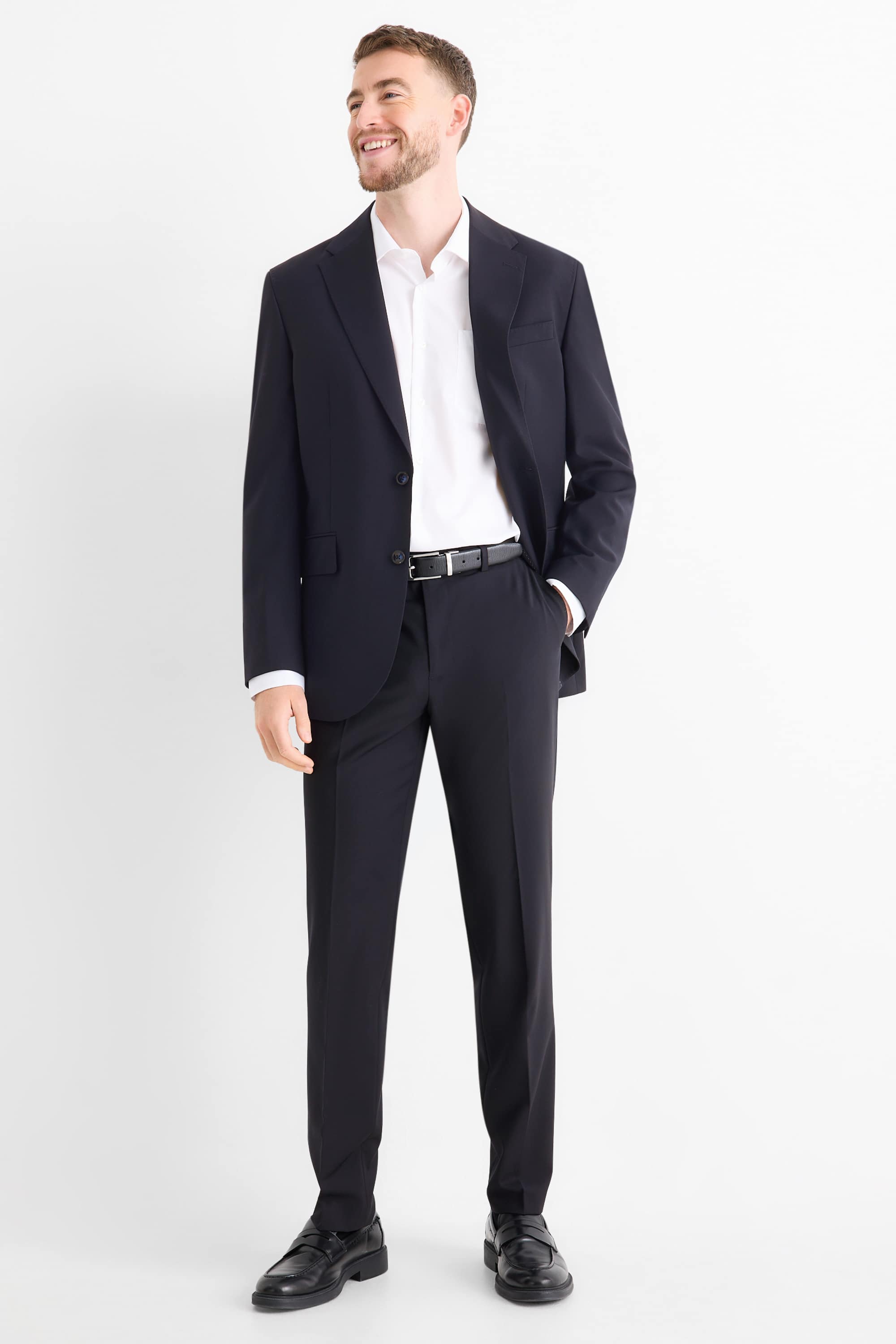 Mix & match trousers - regular fit - Flex - wool blend - LYCRA® dark blue