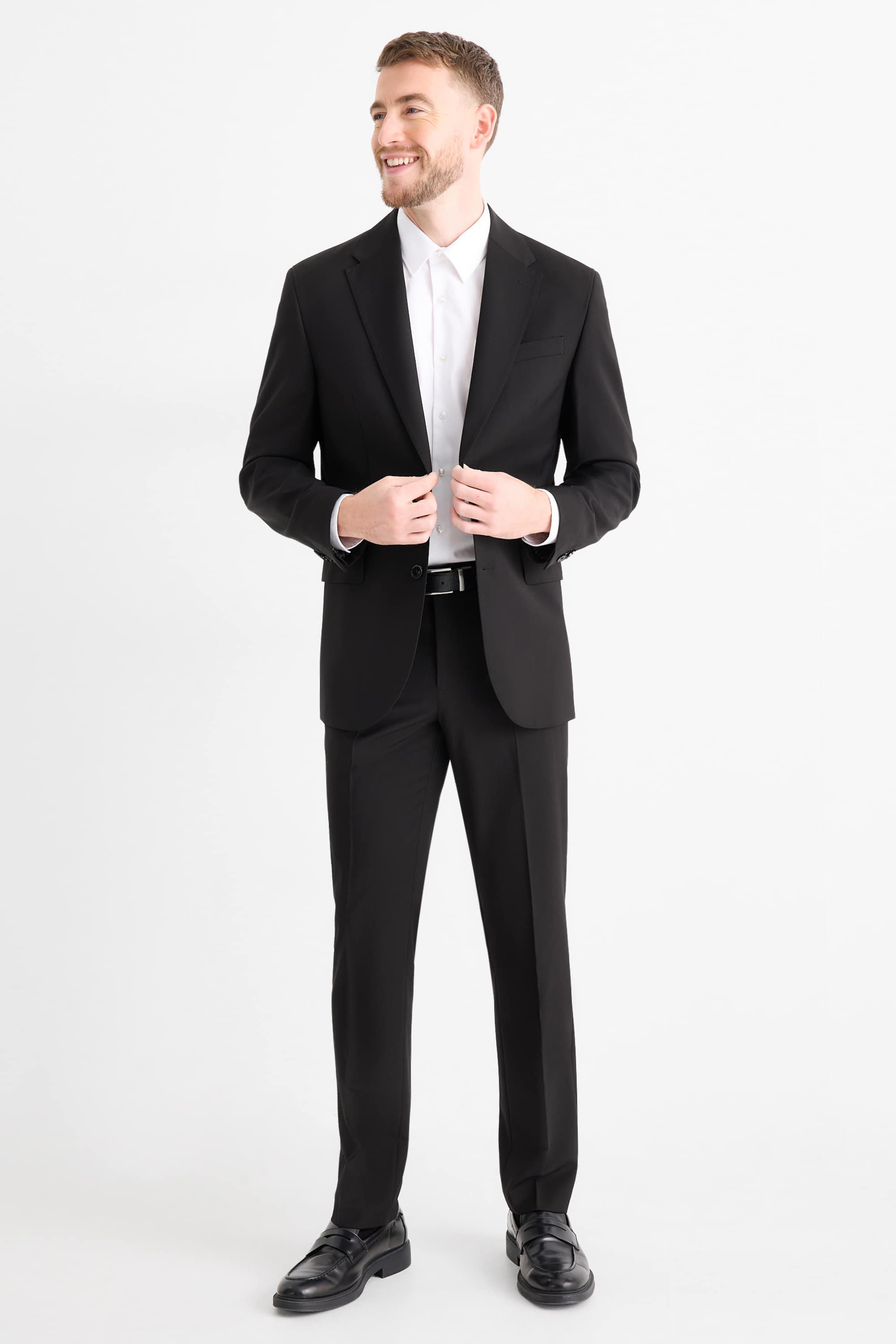 Mix & match trousers - regular fit - Flex - wool blend - LYCRA® black