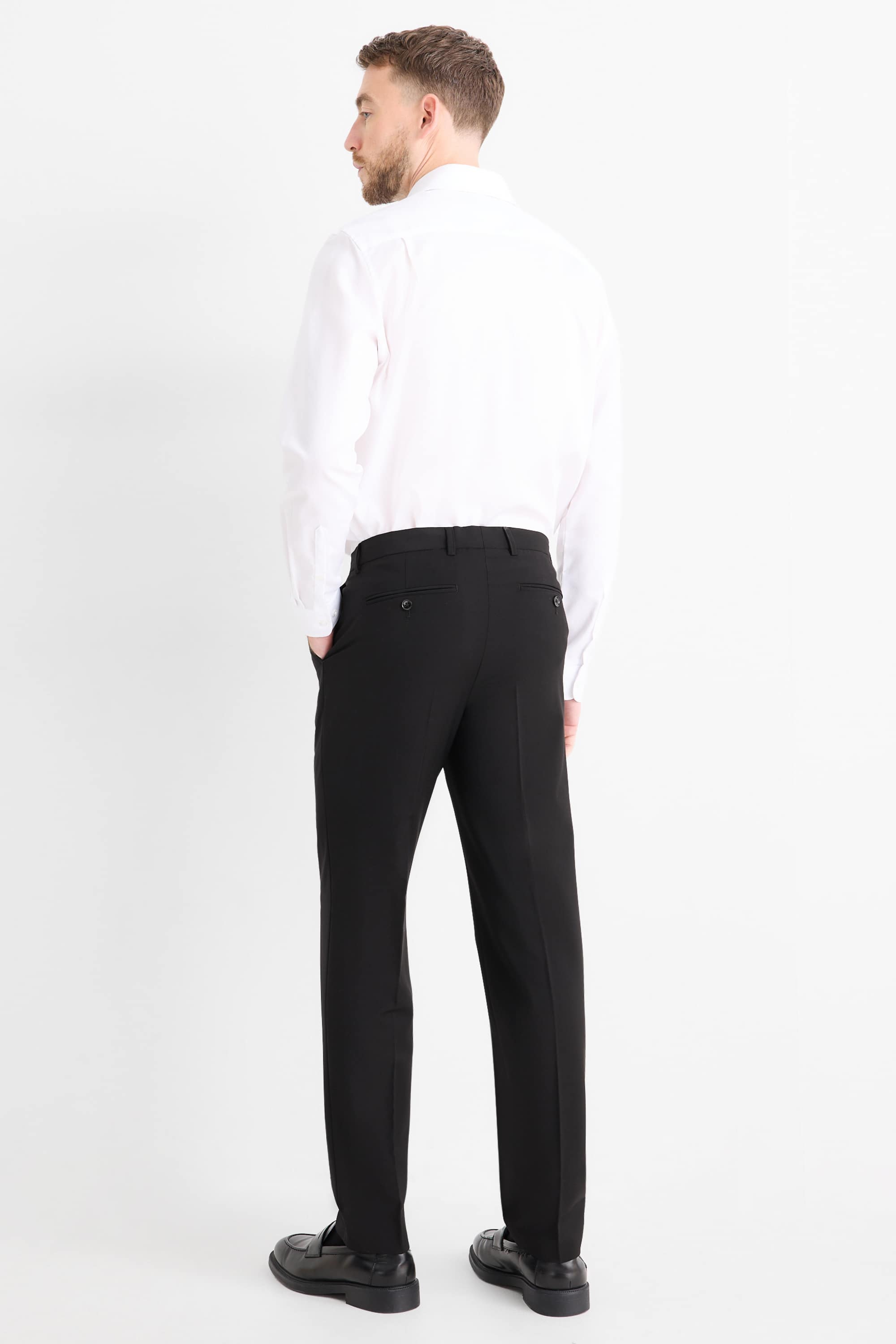 Mix & match trousers - regular fit - Flex - wool blend - LYCRA® black