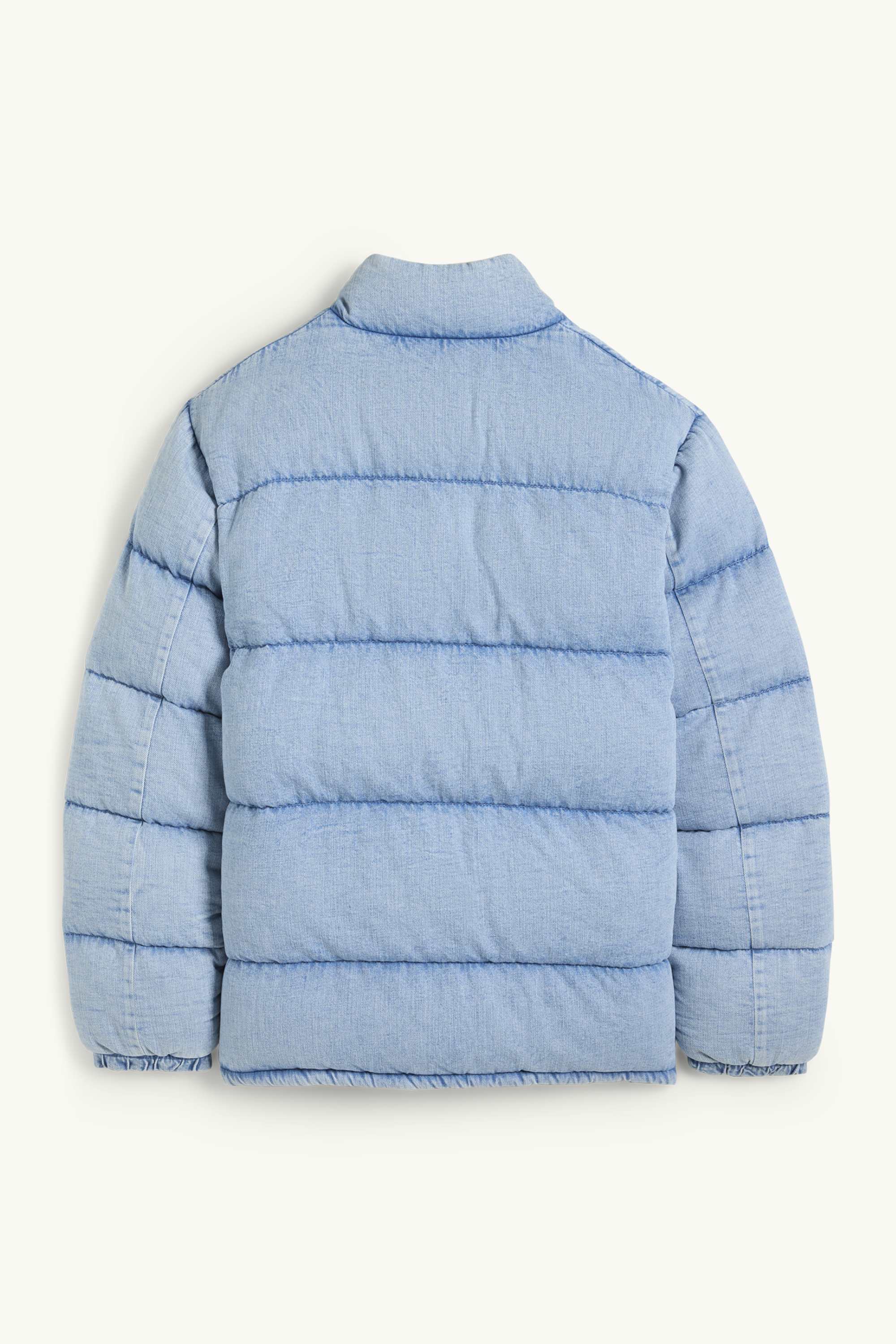 Quilted denim jacket light blue