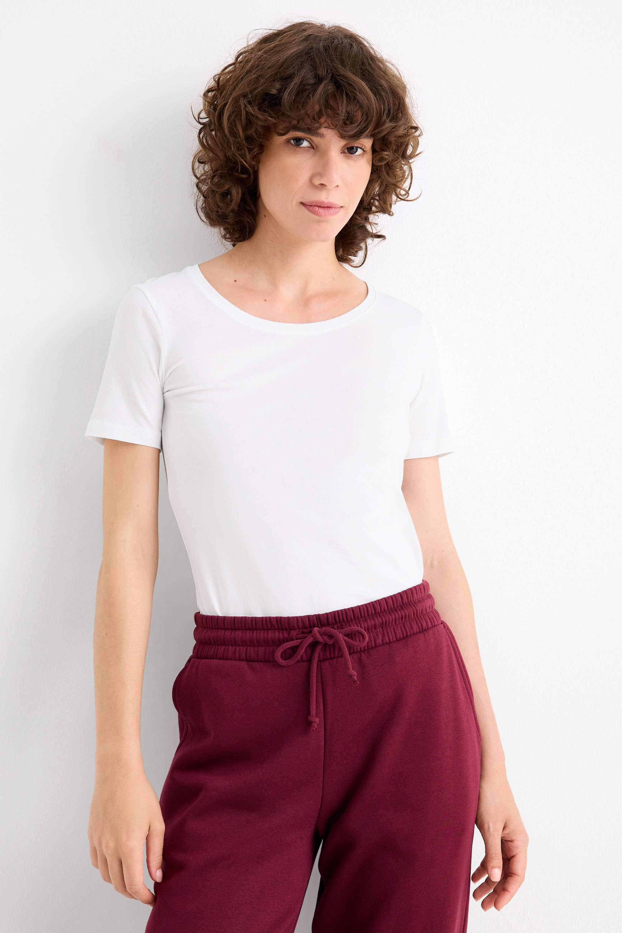 T-shirt - slim fit white