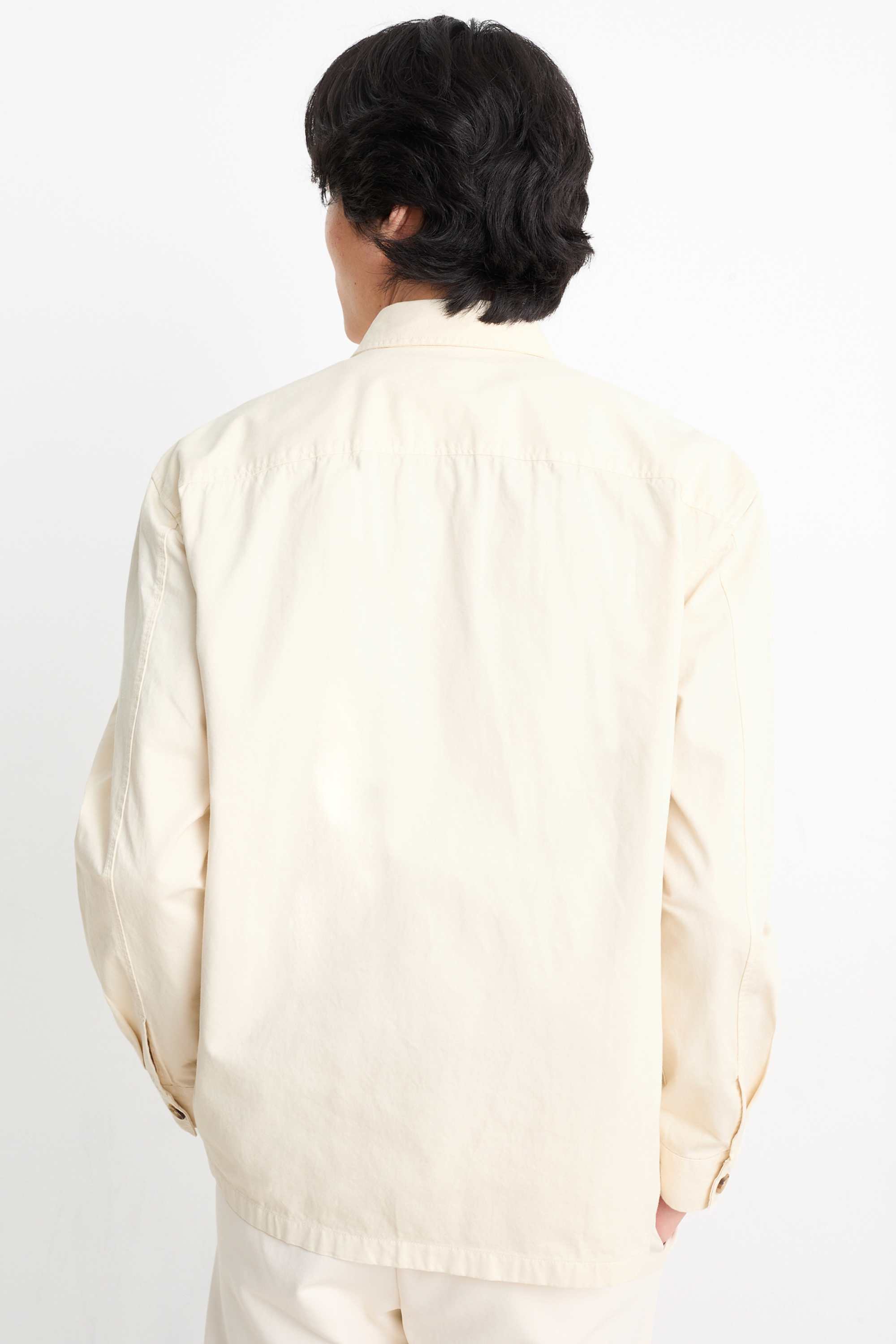 Shirt - regular fit - kent collar cremewhite