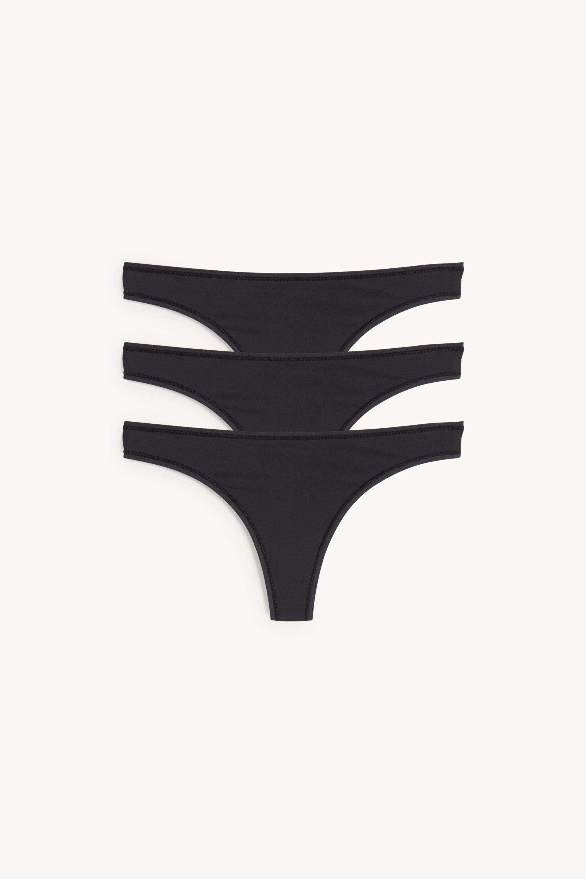 Multipack of 3 - thong black
