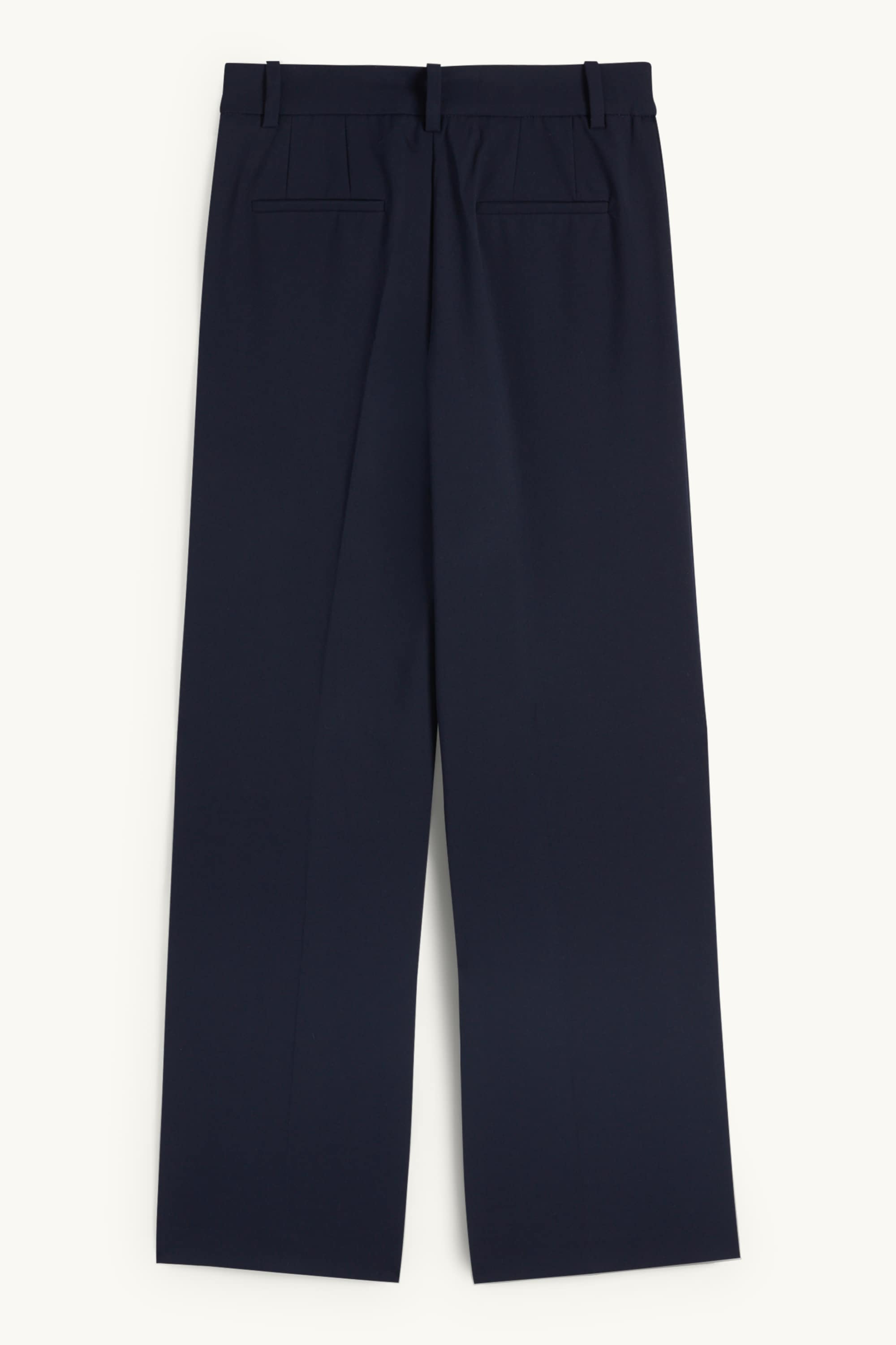 Business trousers - high waist - wide leg dark blue