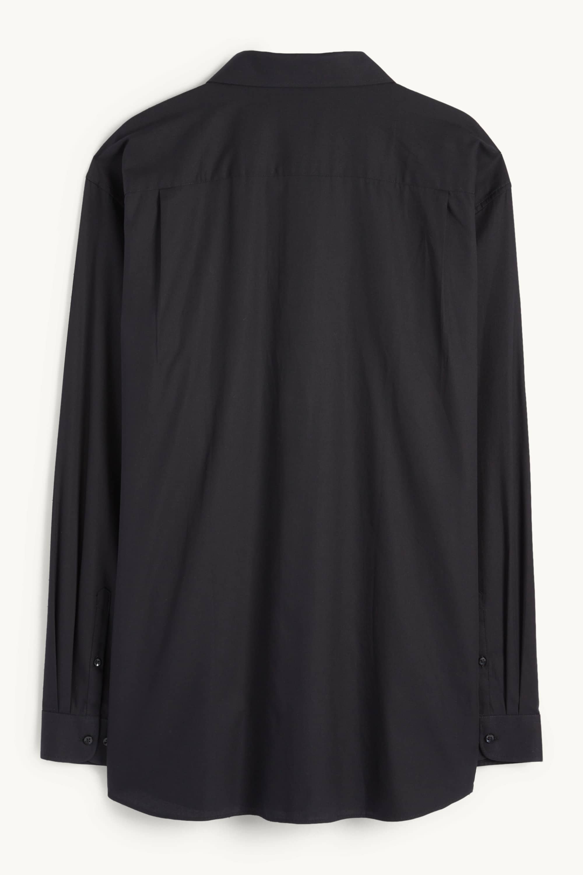 Shirt - regular fit - kent collar - easy-iron black