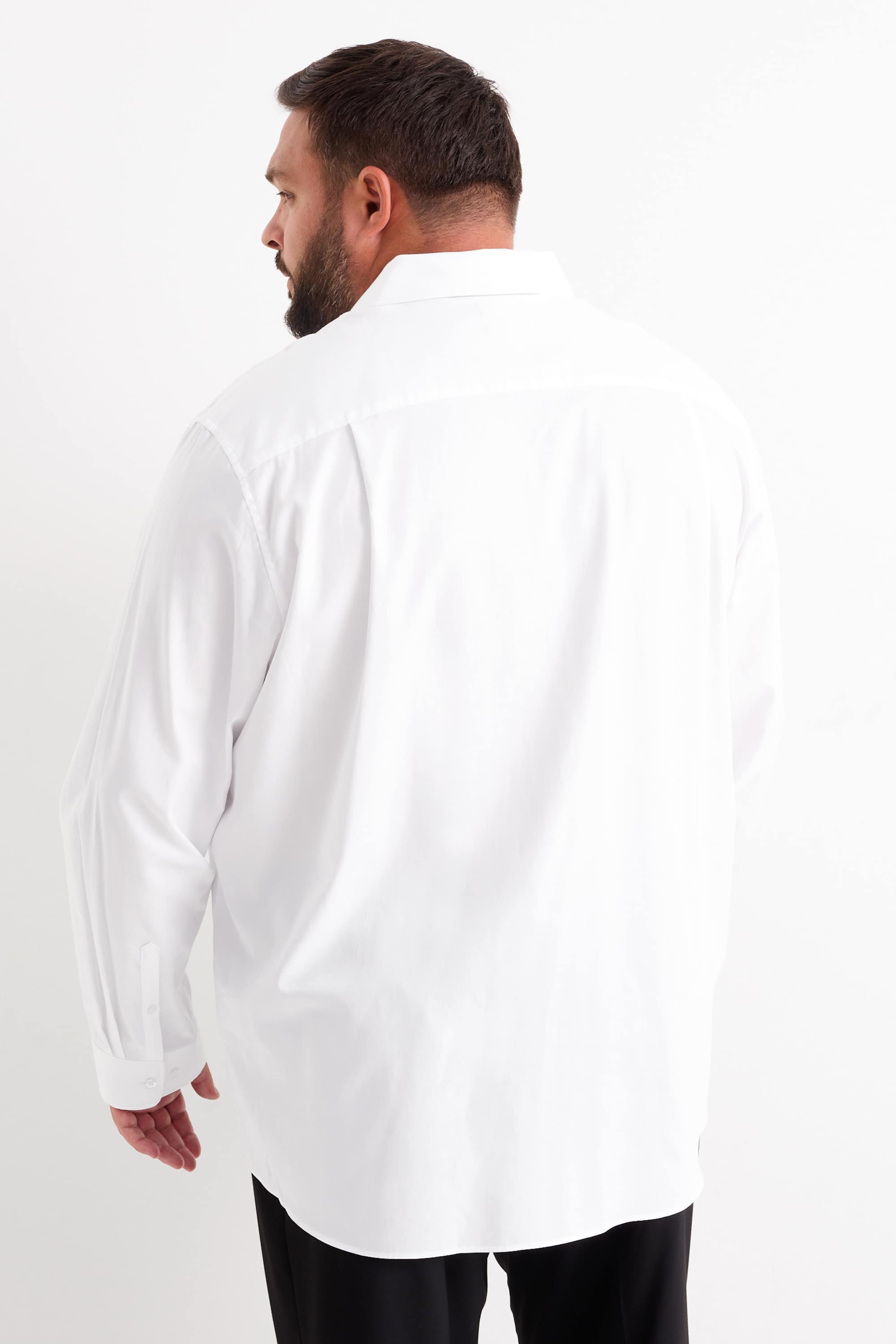Shirt - regular fit - kent collar - easy-iron cremewhite