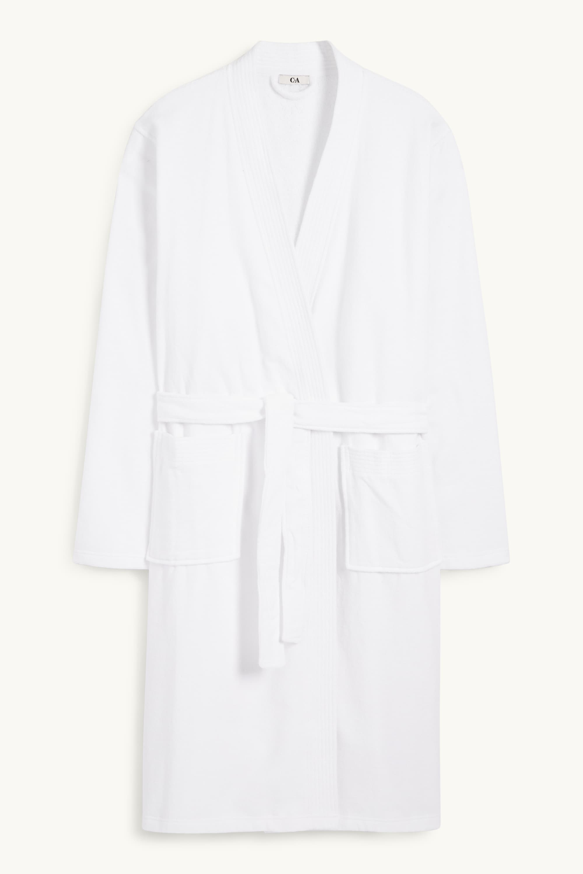 Terry cloth bathrobe white