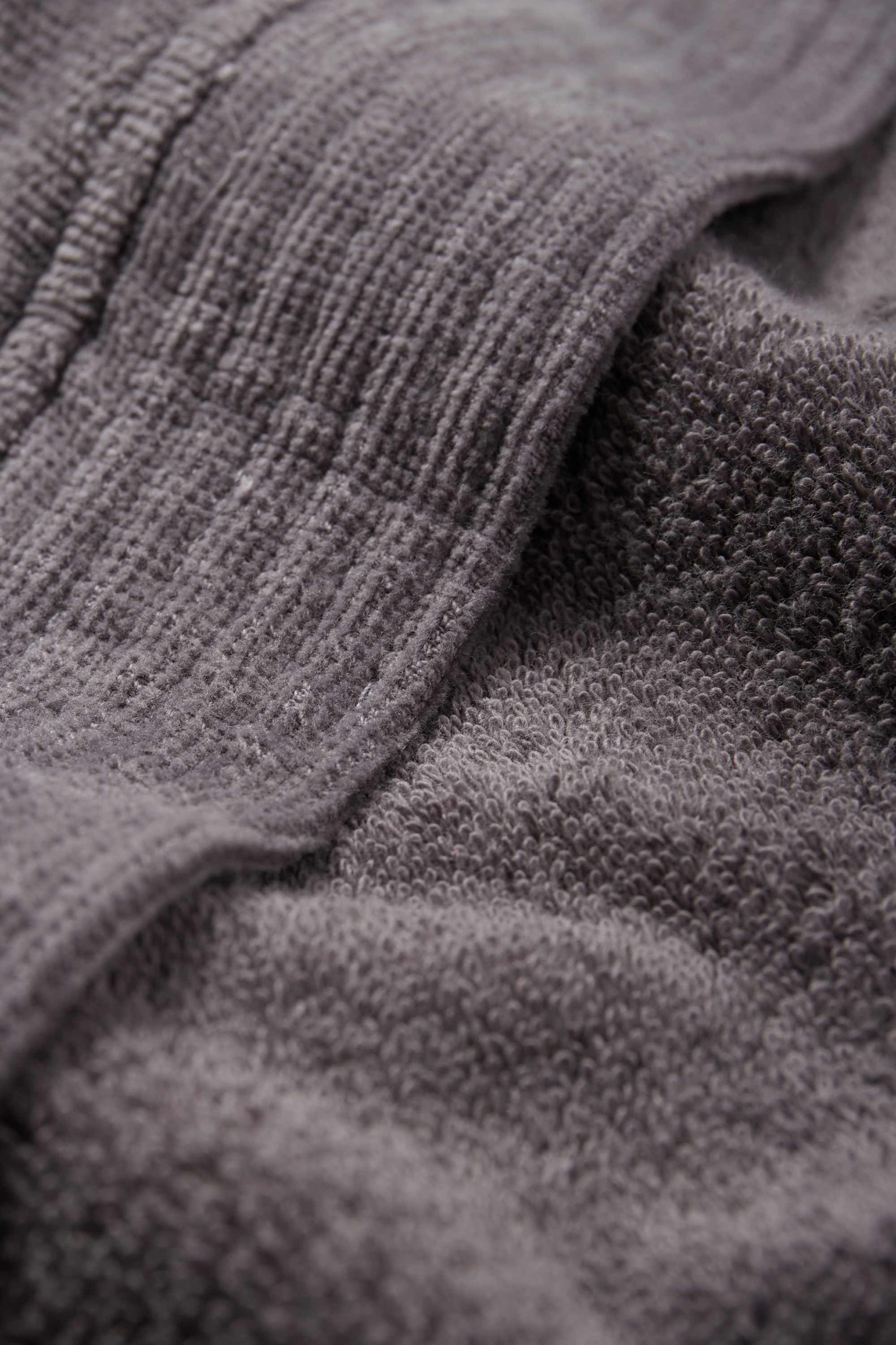 Terry cloth bathrobe dark gray