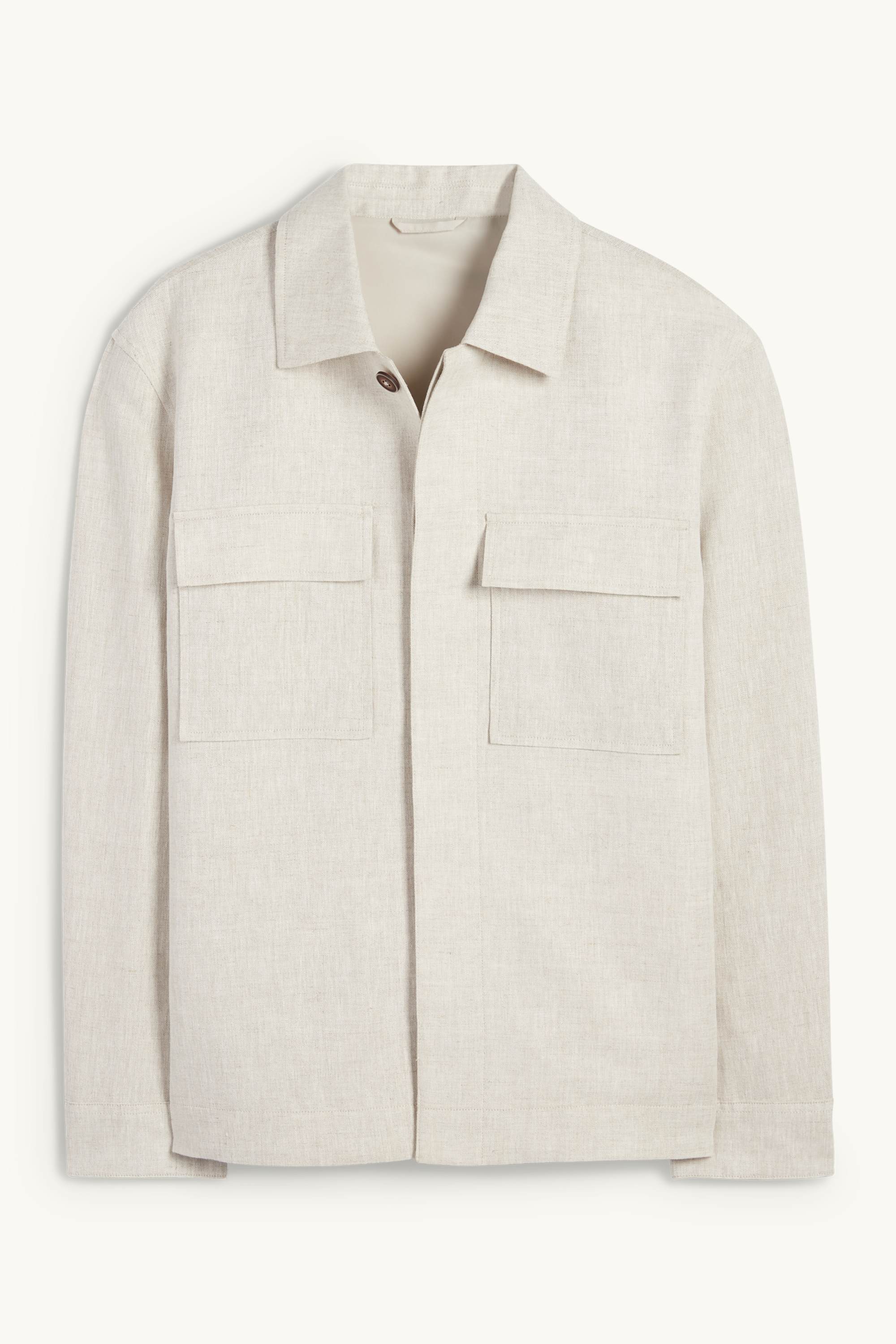 Shirt jacket - linen blend light beige