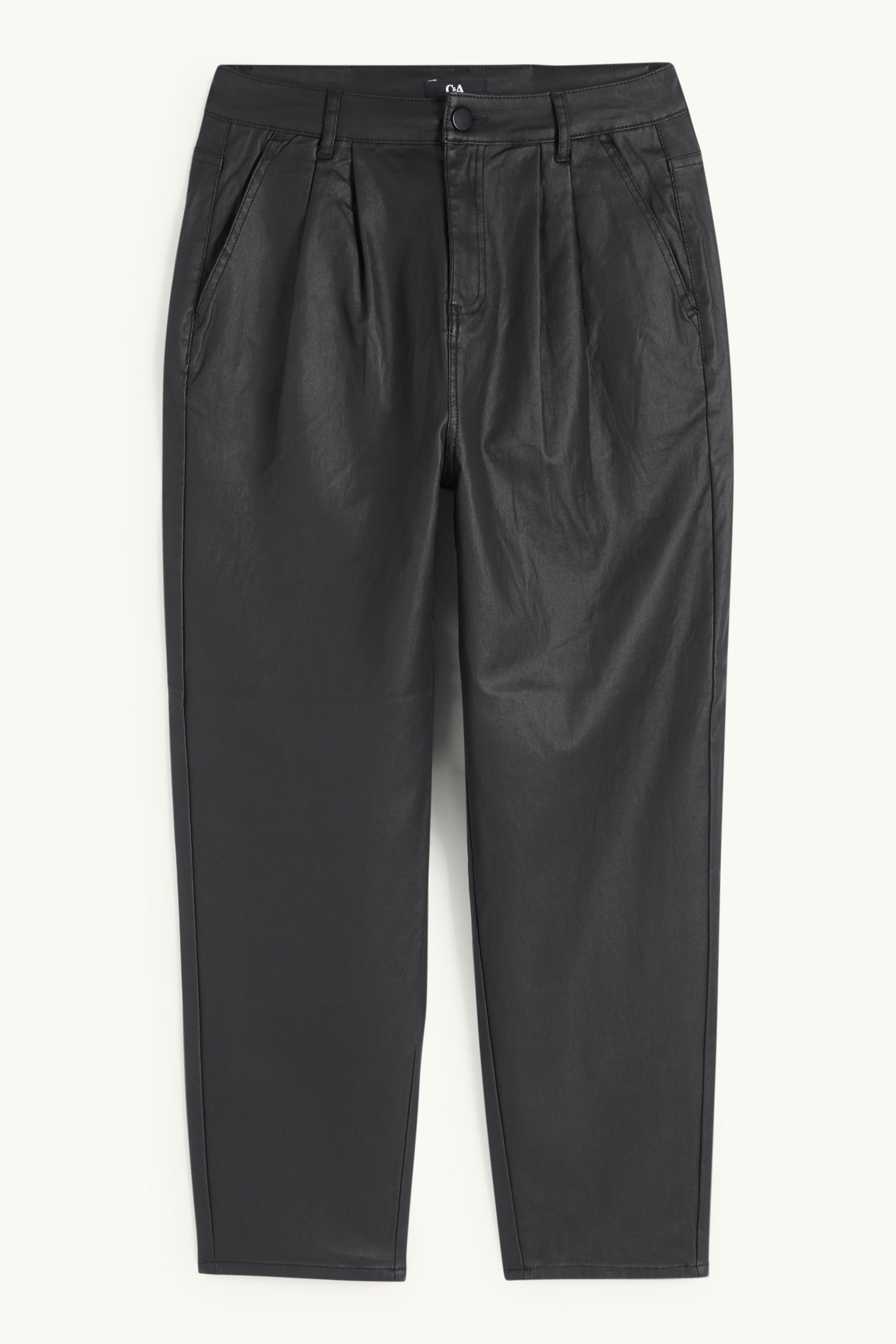 Cloth trousers - high waist - tapered fit black
