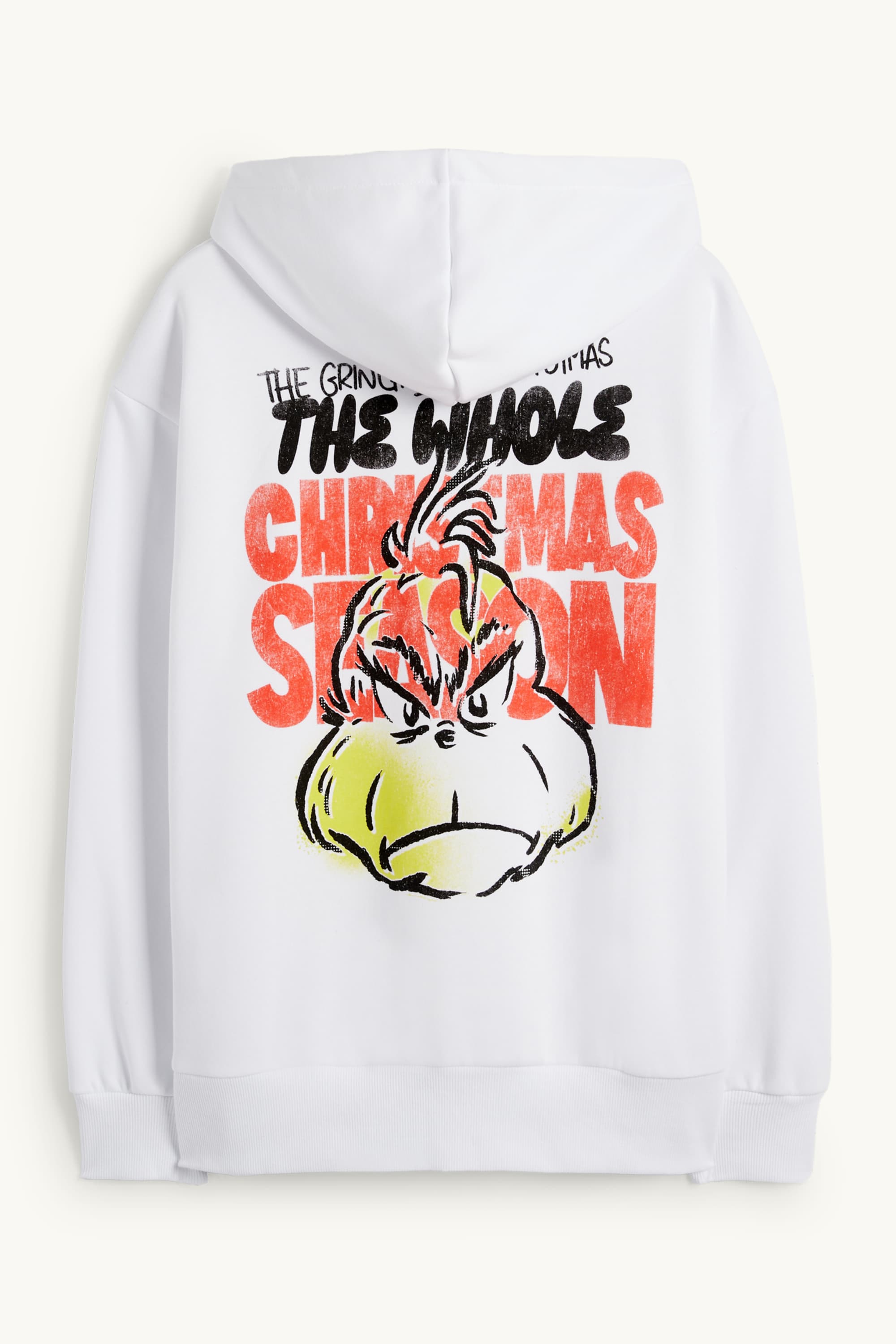 Christmas hoodie - The Grinch cremewhite