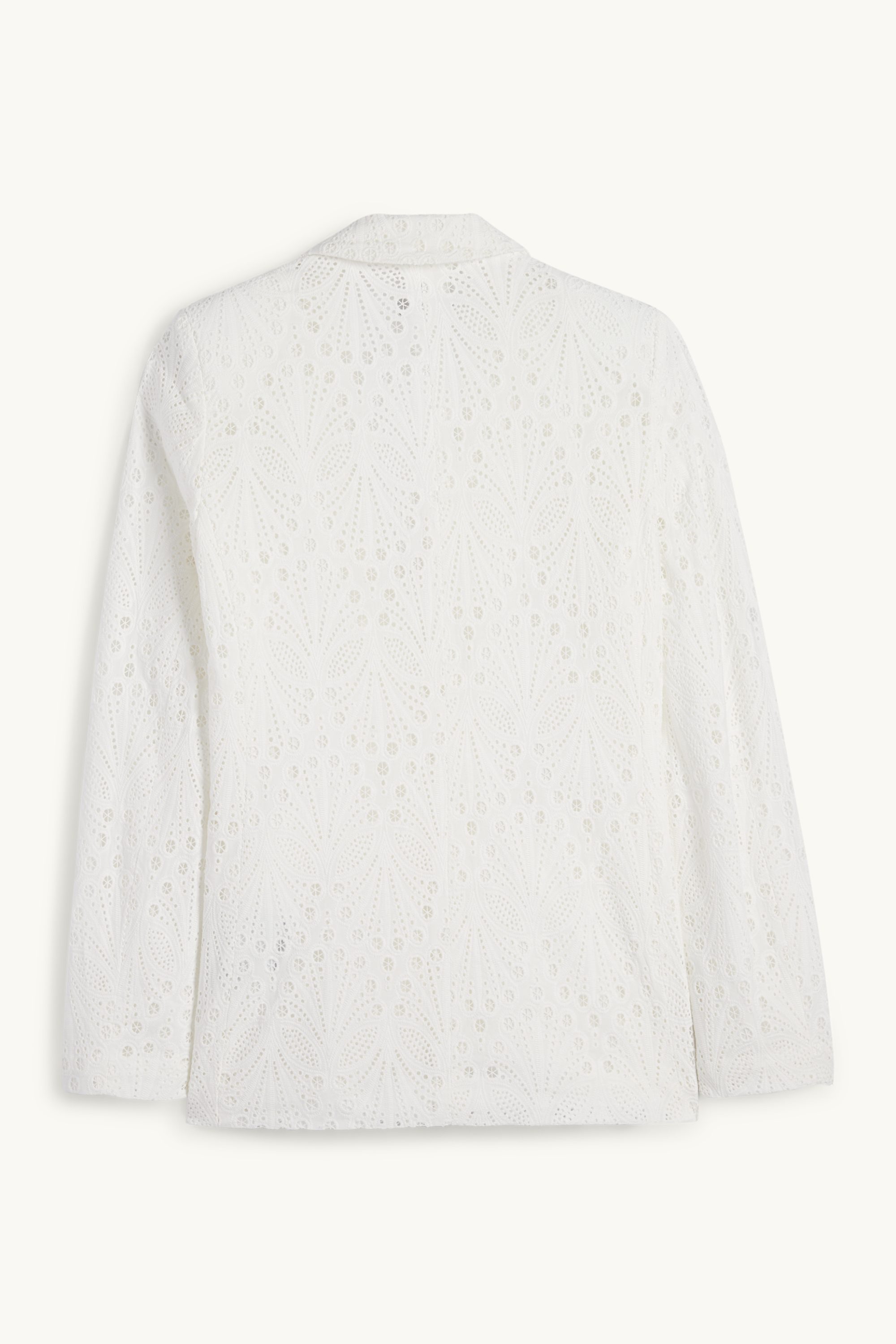 Long blazer - regular fit - broderie anglaise cremewhite