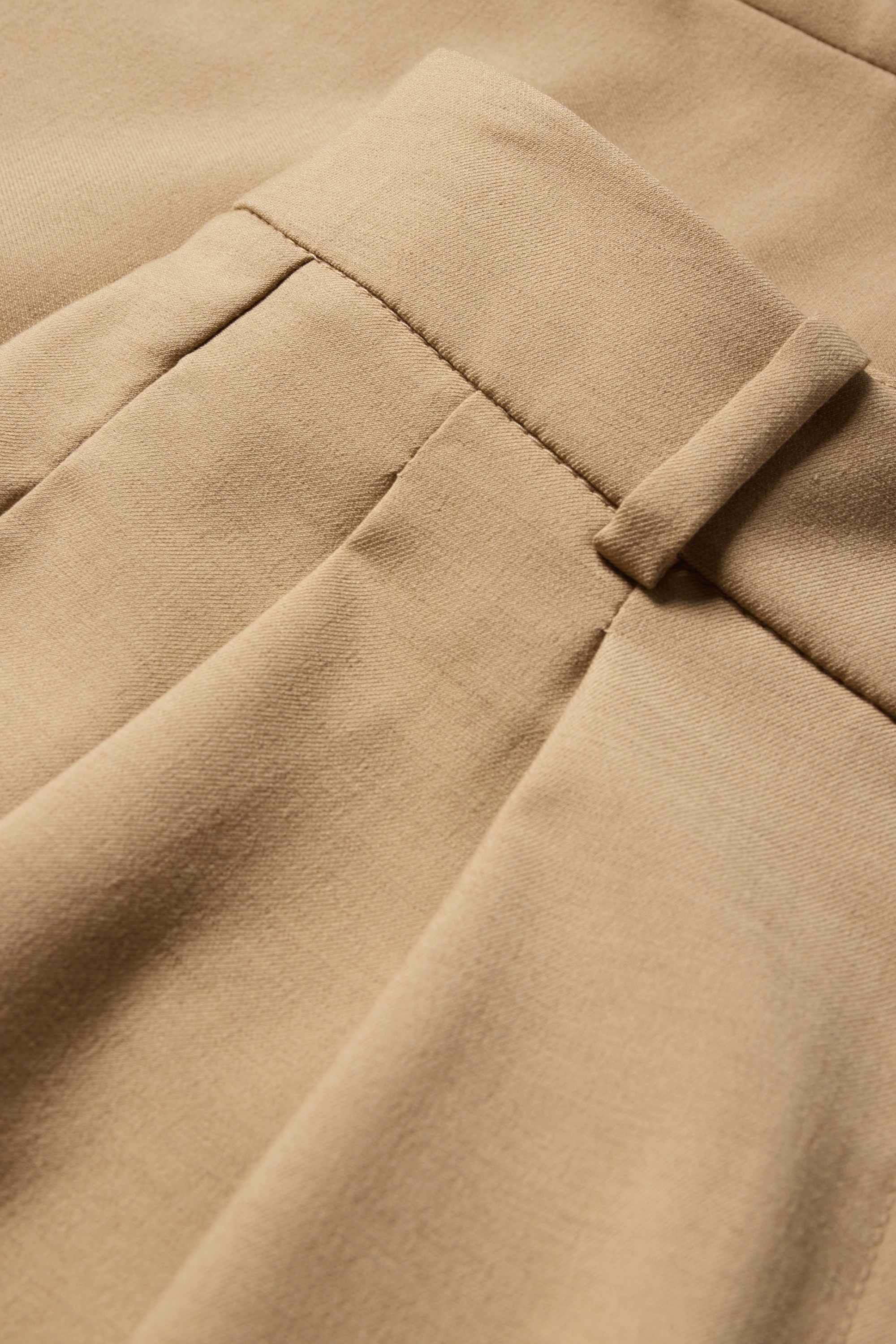 Business trousers - high waist - relaxed fit beige
