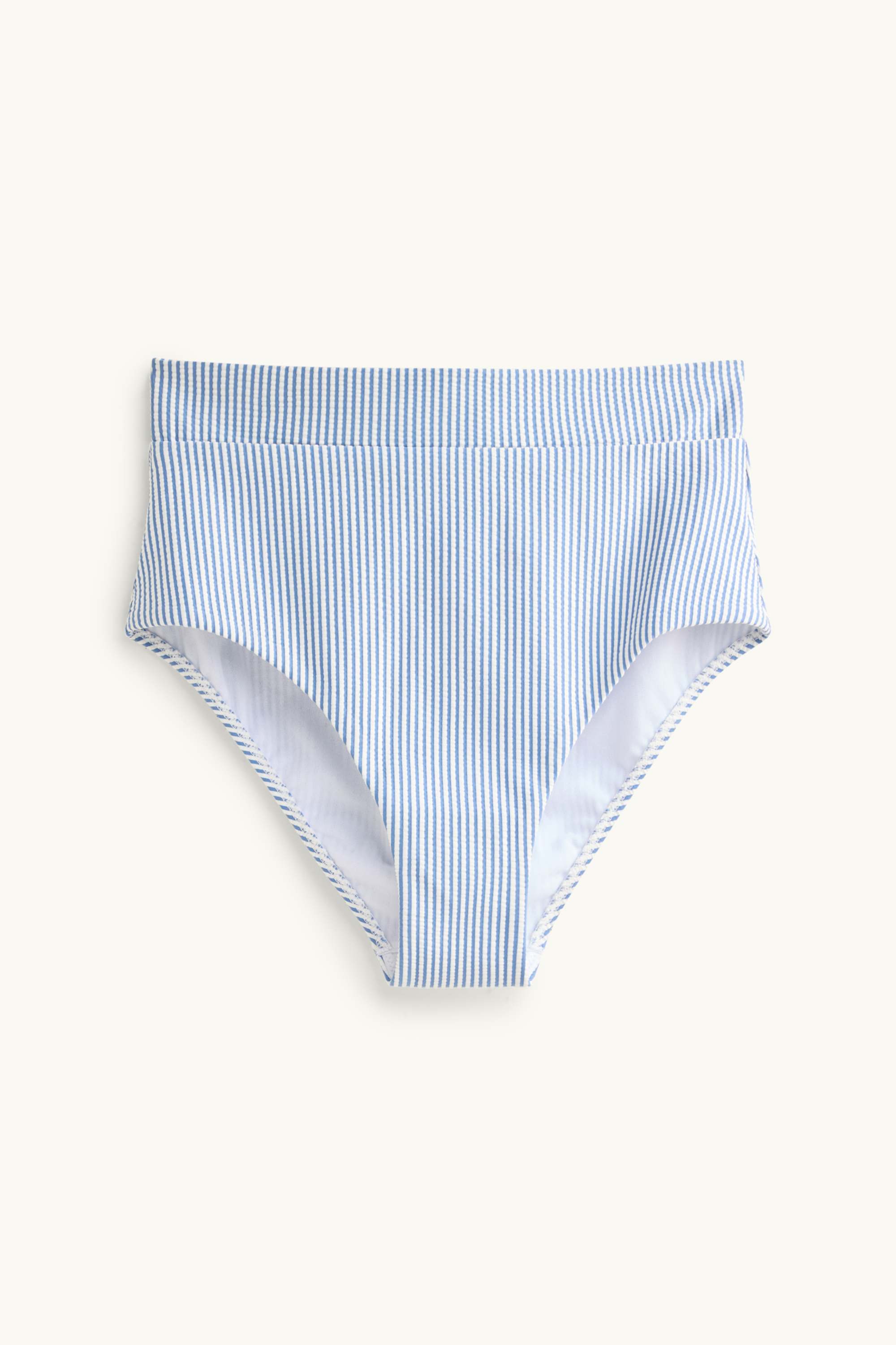Bikini bottoms - high waist - LYCRA® XTRA LIFE™ - striped white / blue